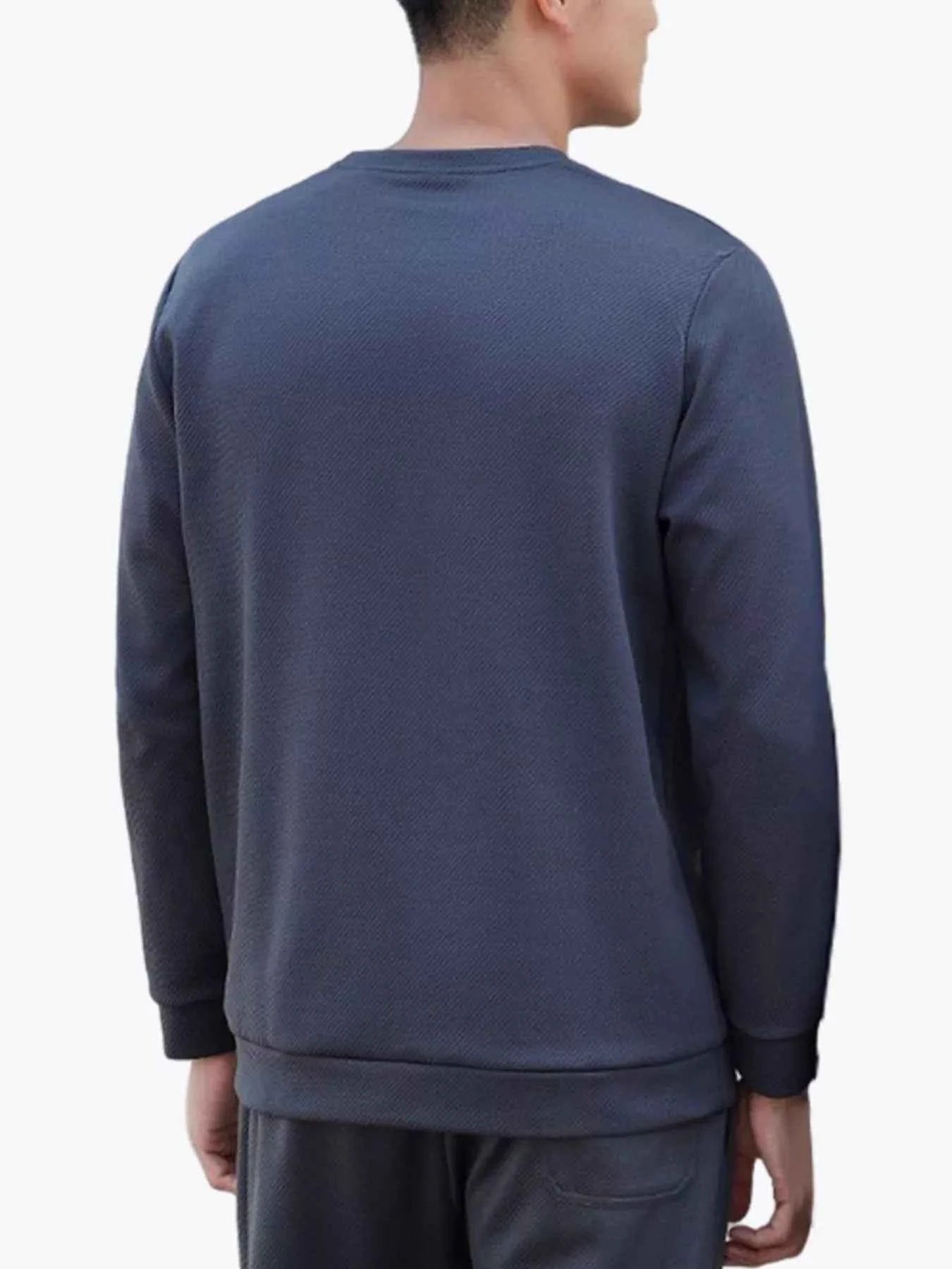 Men's Full Size Casual Solid Color Long Sleeve Sweatshirt Plus Size