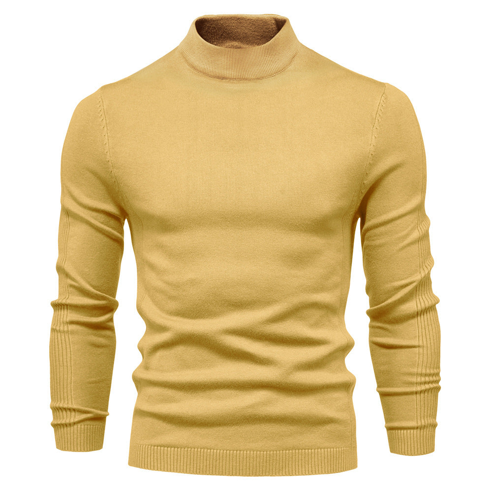 Suéter Multicolor de Hombre con Cuello Medio y Corte Ajustado