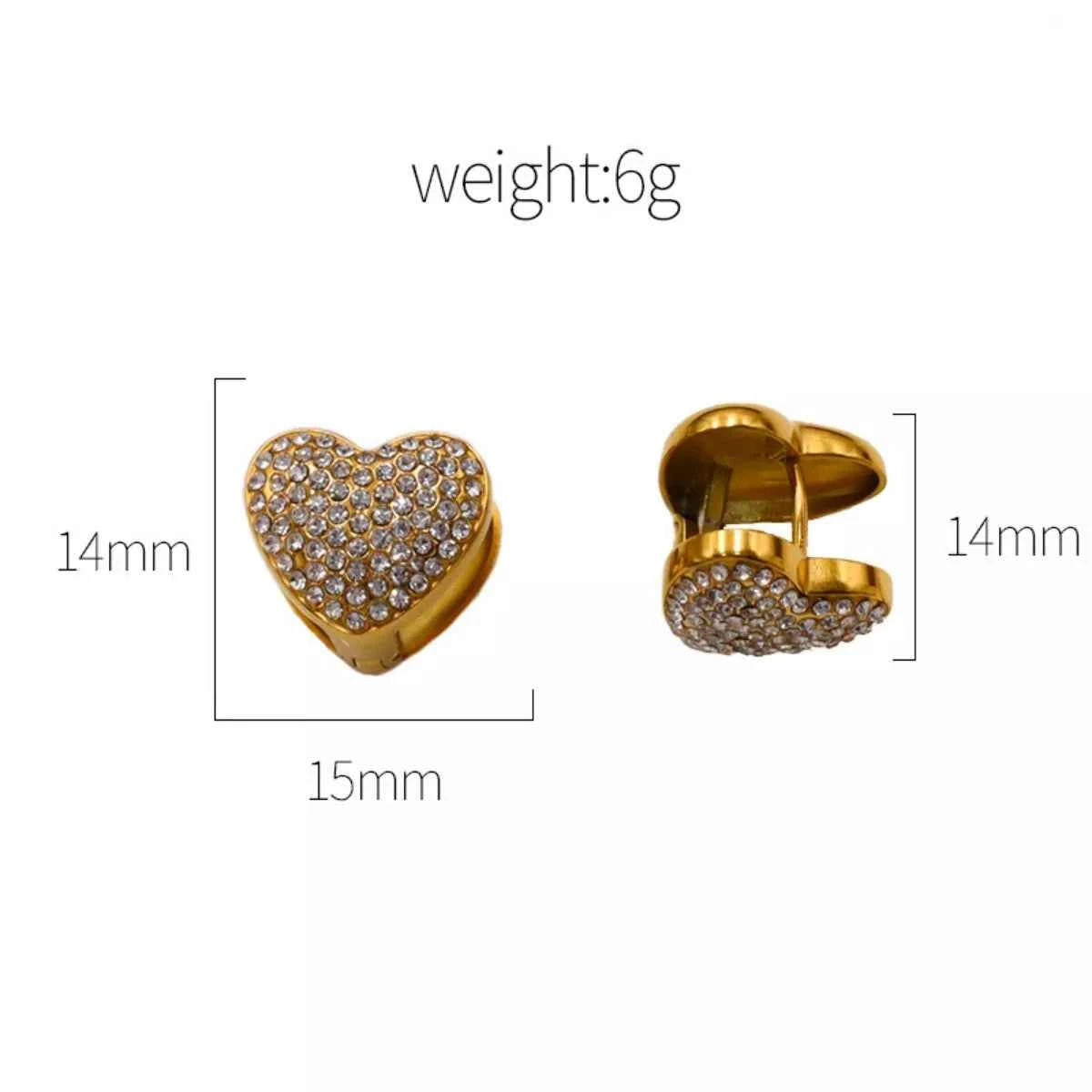 Heart-Shaped Stud Earrings