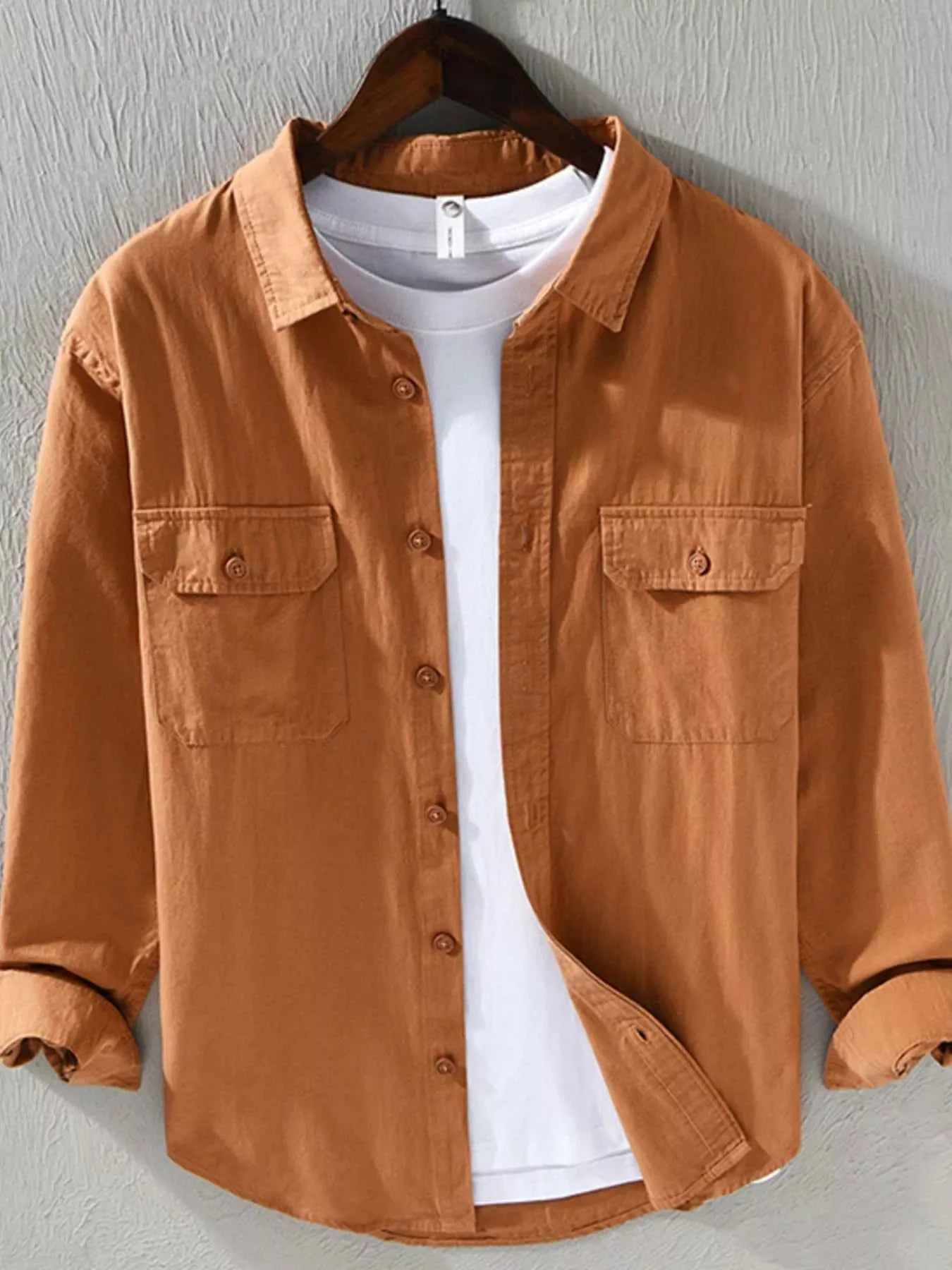 Men's Plus Size Casual Button Up Shirt