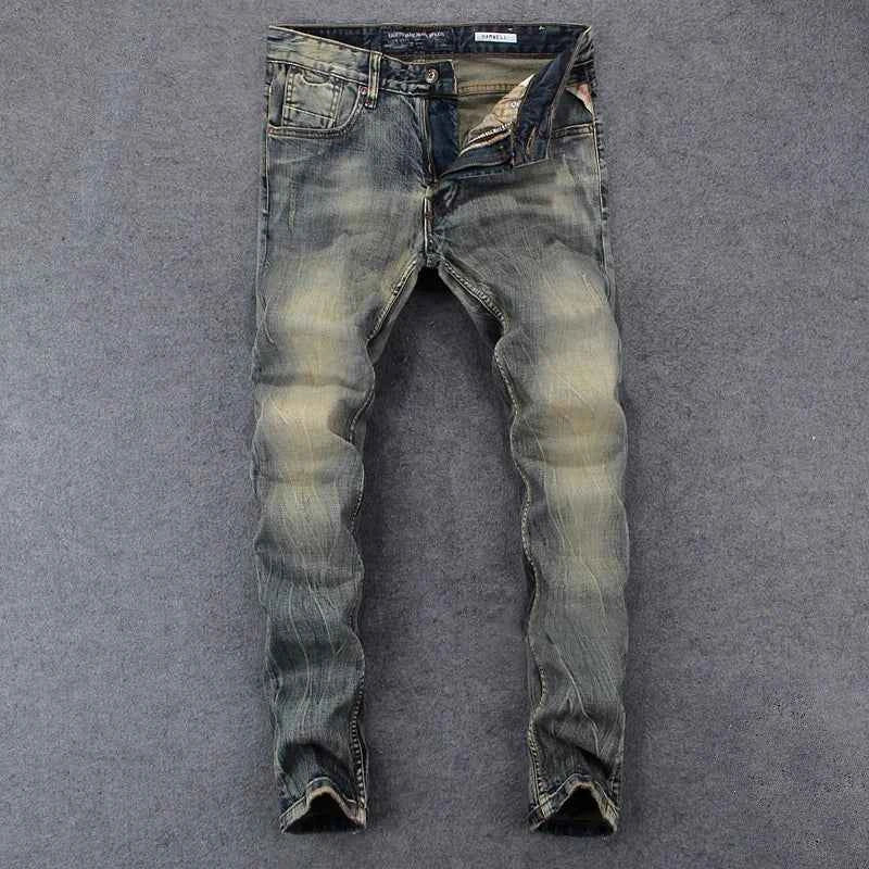 DCDG Retro Distressed Slim Jeans (Men’s Vintage Street Denim)