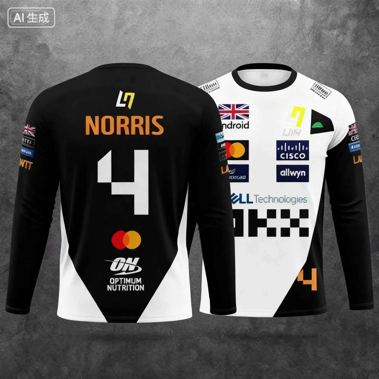 🏁 No.4 Racing Style Long-Sleeve Performance Tee (2025 Edition)