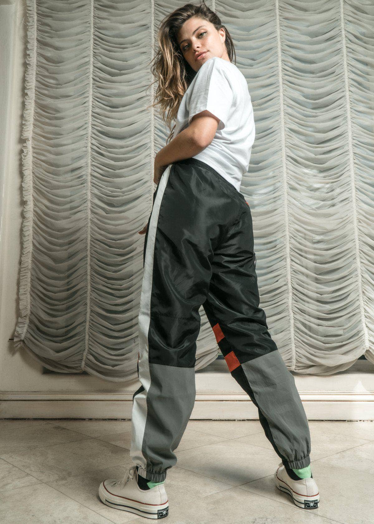 Robin K - Men’s Reflective Cargo Pants in Black