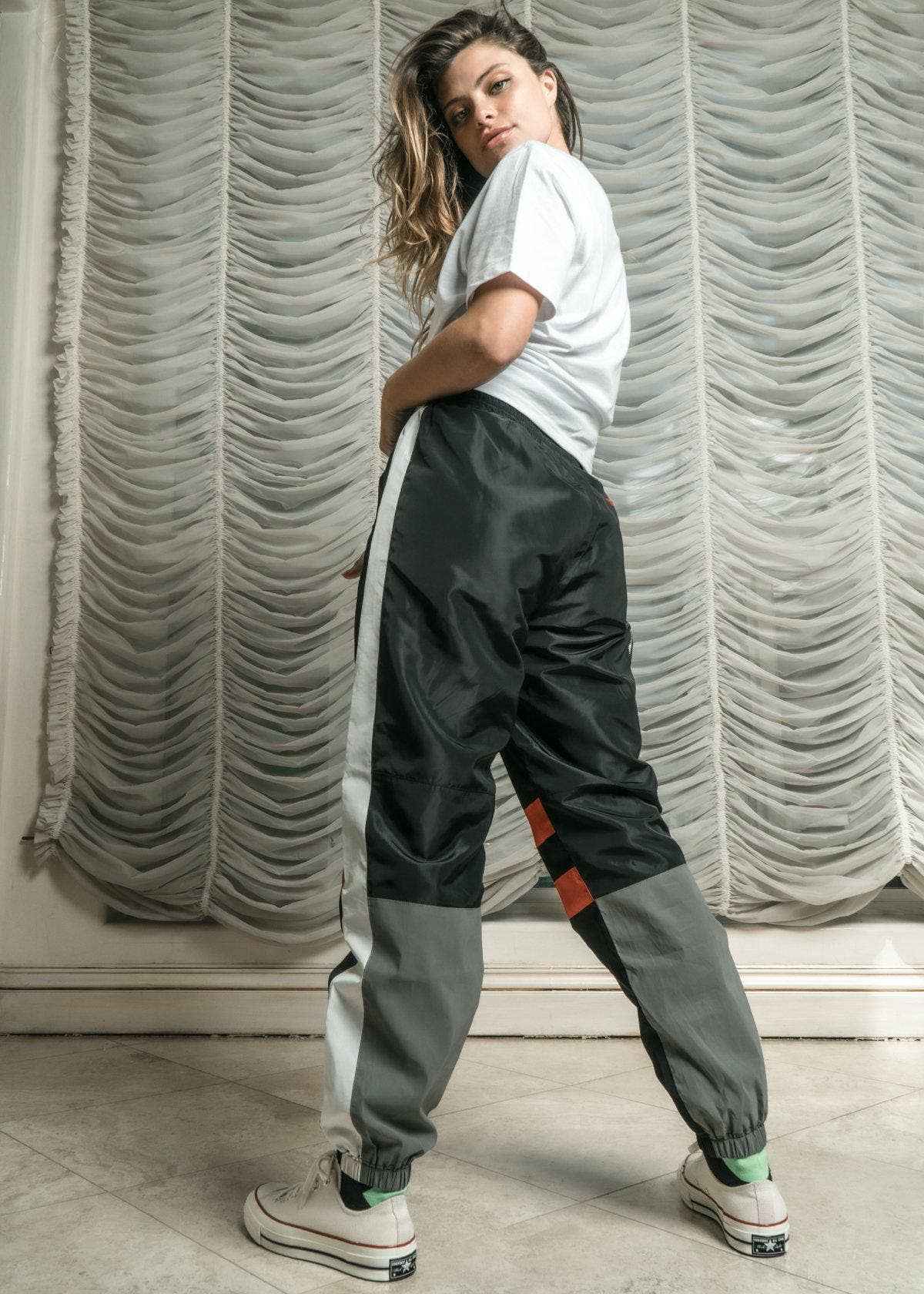 Robin K - Men’s Reflective Cargo Pants in Black