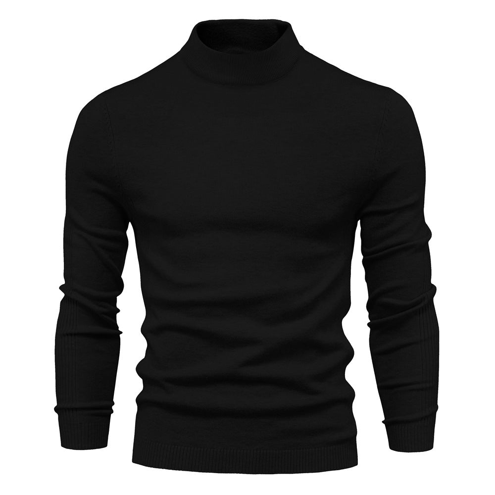 Suéter Multicolor de Hombre con Cuello Medio y Corte Ajustado