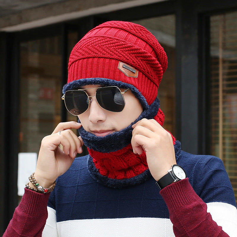 Gorro de lana tejido casual cálido para hombre