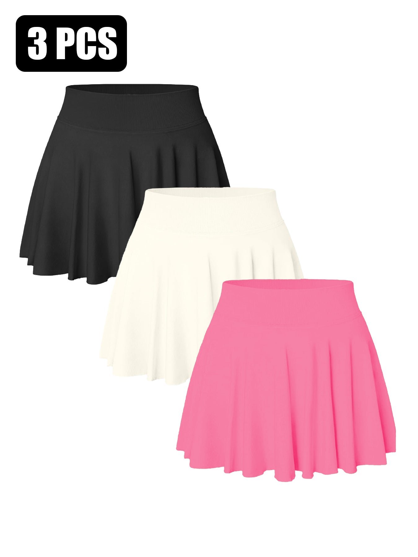 Paquete de 3 shorts/faldas de tenis sin costuras (mujer) Se envía desde EE. UU. | Pago seguro | Unidades limitadas