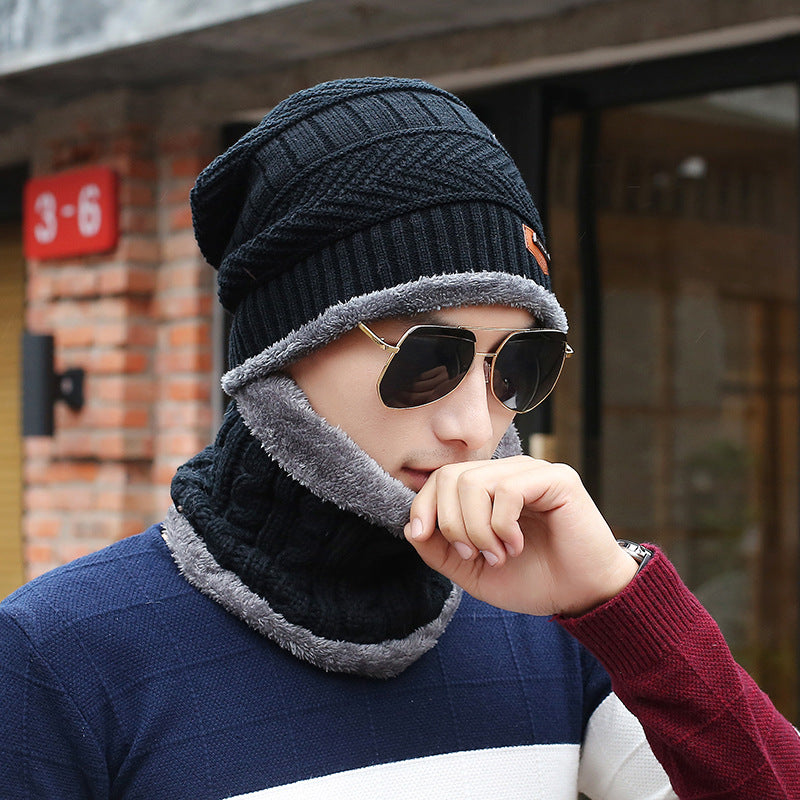 Gorro de lana tejido casual cálido para hombre