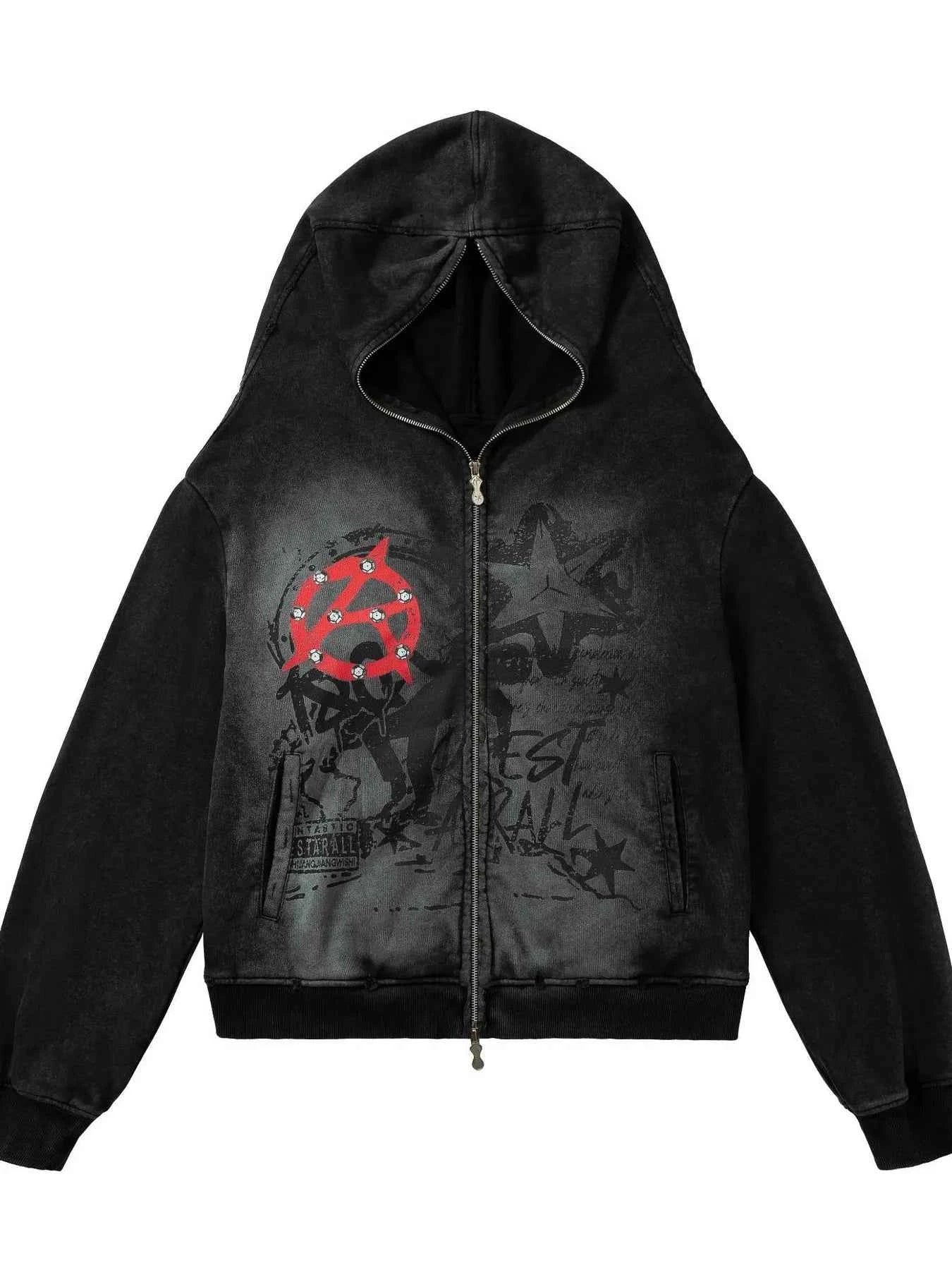 Men's Zip-Up Hoodie Long Sleeve Fashion