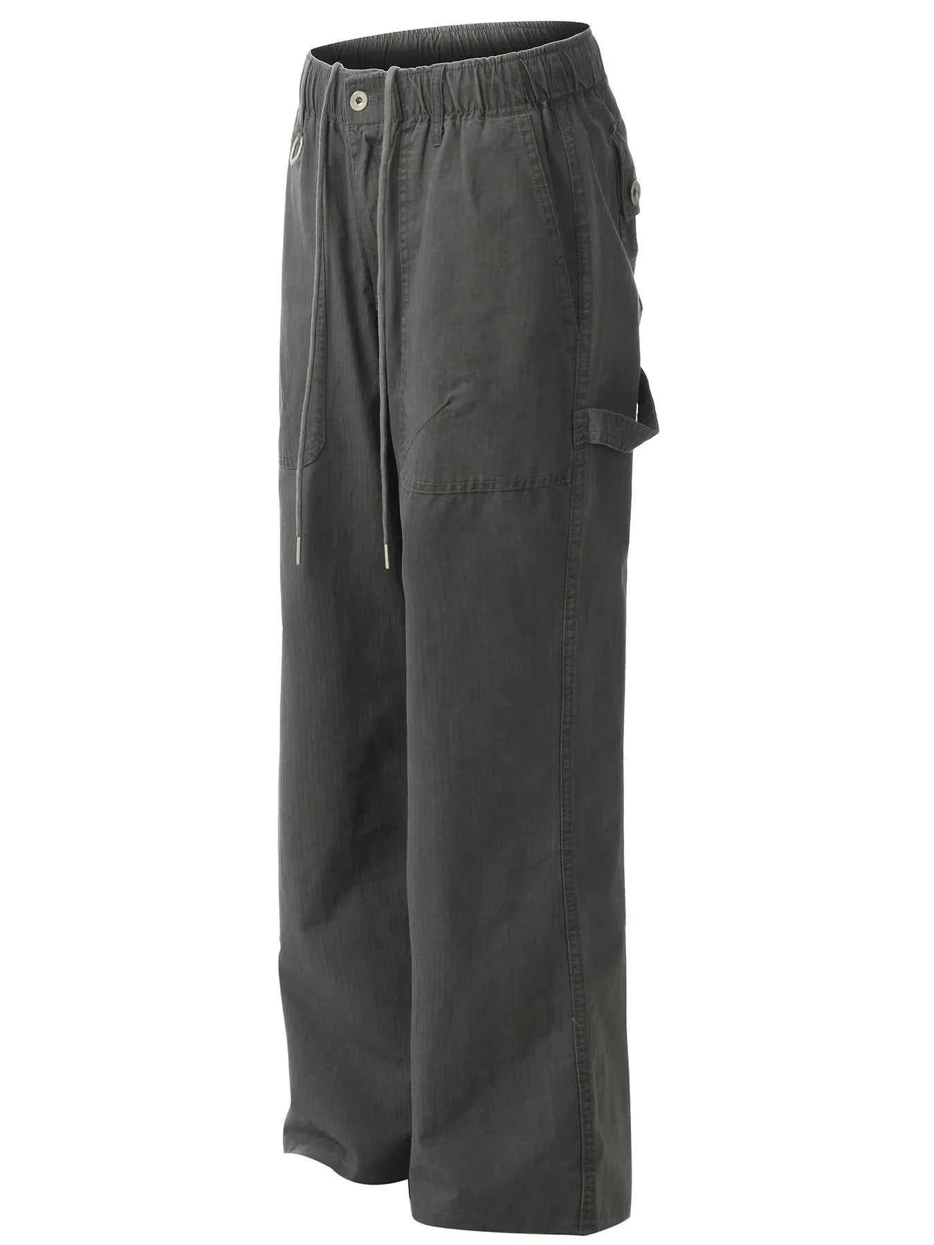 Men's Drawstring Wide Leg Pants