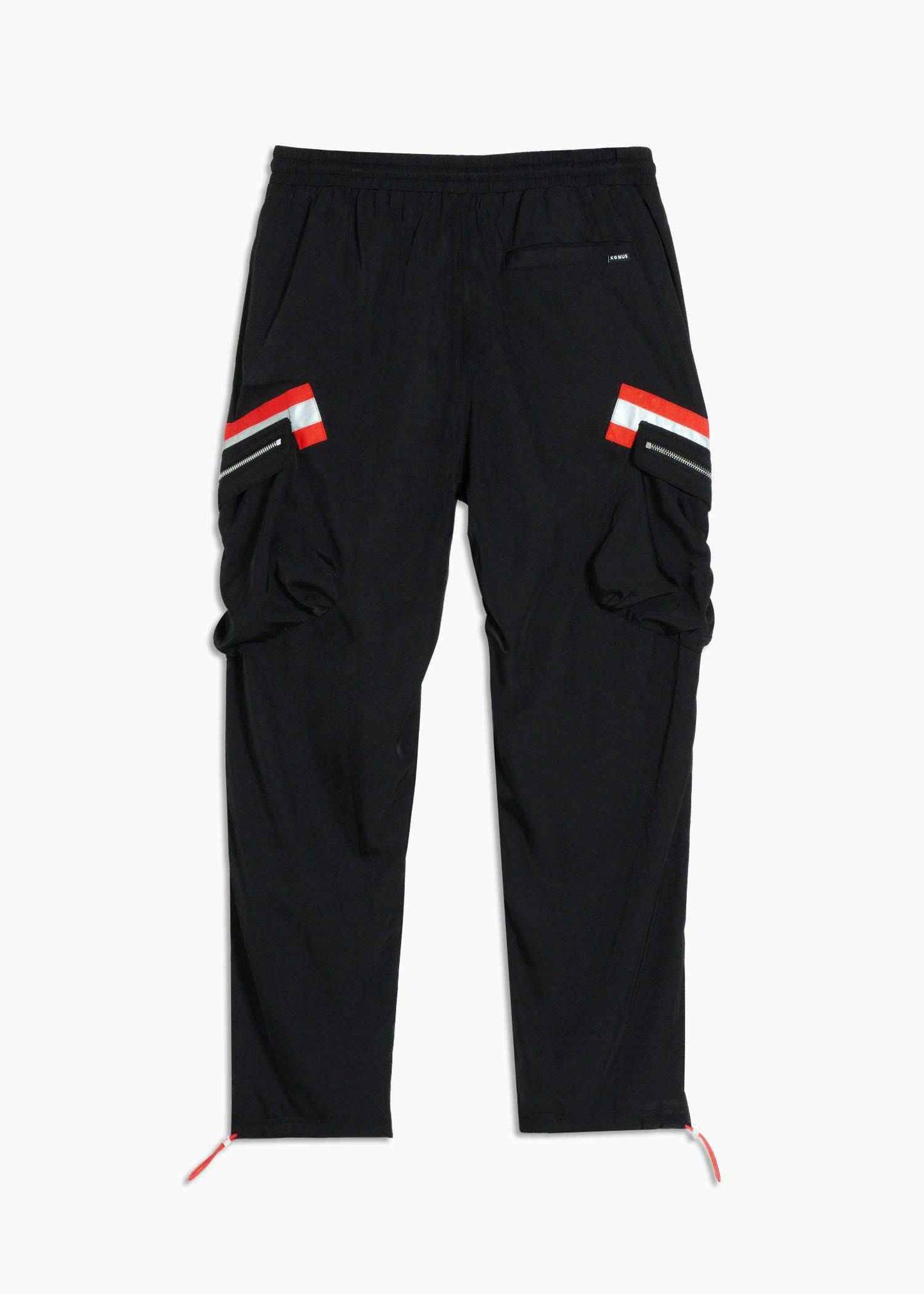 Konus Men’s Reflective Tape Utility Cargo Pants – Black