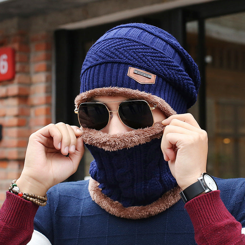 Gorro de lana tejido casual cálido para hombre