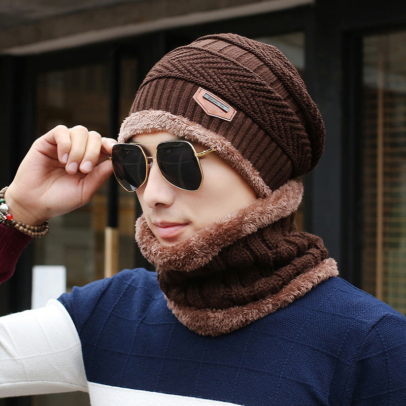 Gorro de lana tejido casual cálido para hombre