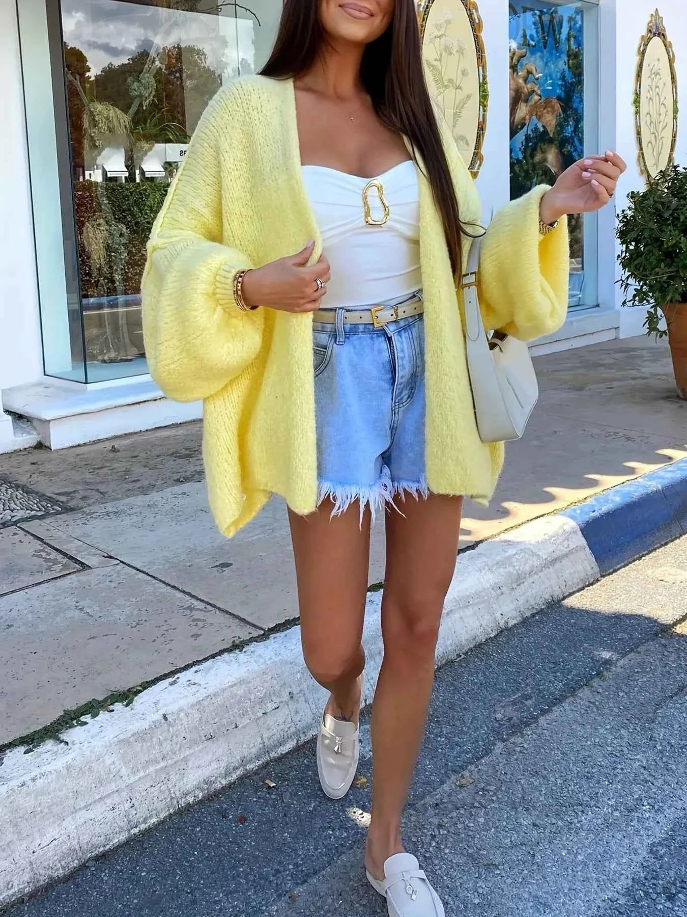 Open Front Long Sleeve Cardigan for Stylish Layering