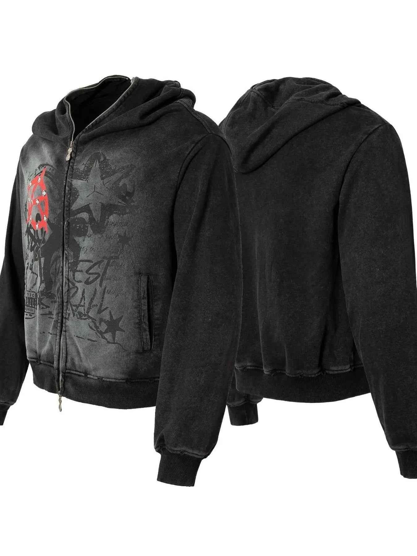 Men's Zip-Up Hoodie Long Sleeve Fashion
