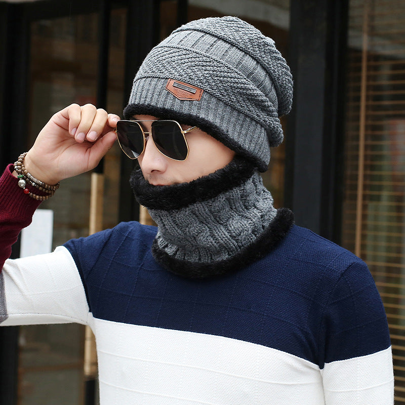 Gorro de lana tejido casual cálido para hombre