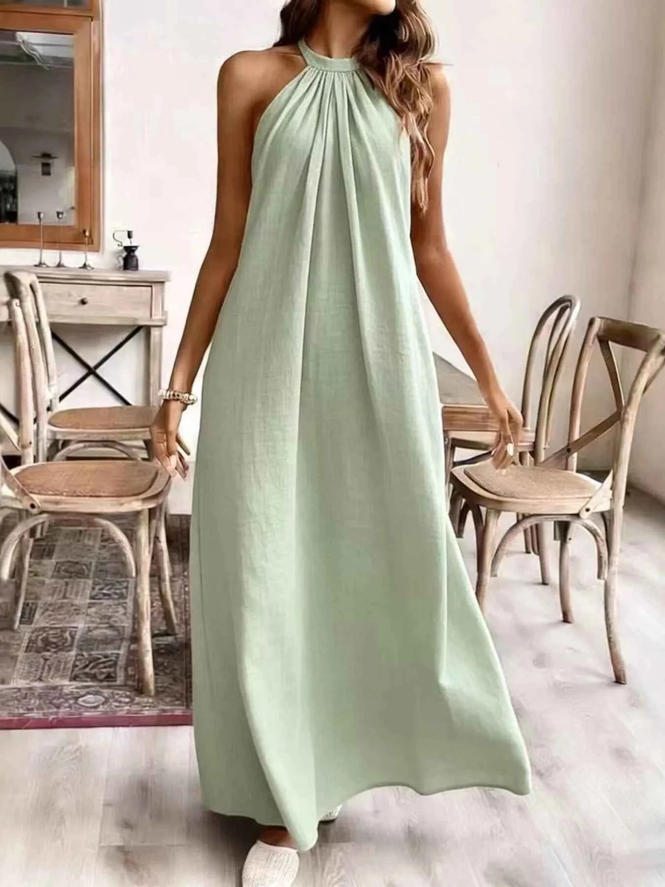 Halter Neck Maxi Dress