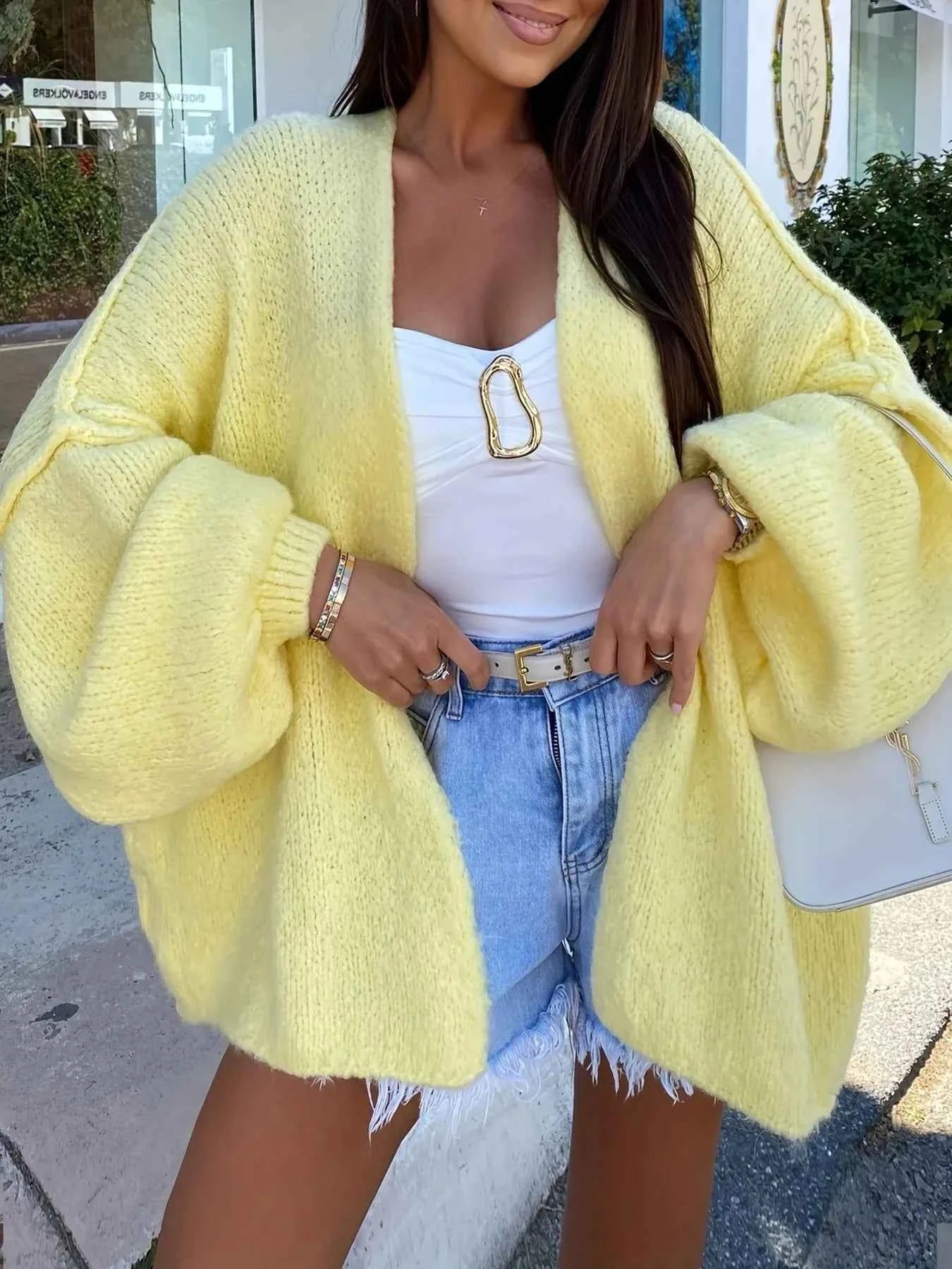 Open Front Long Sleeve Cardigan for Stylish Layering