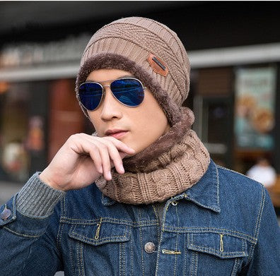 Gorro de lana tejido casual cálido para hombre