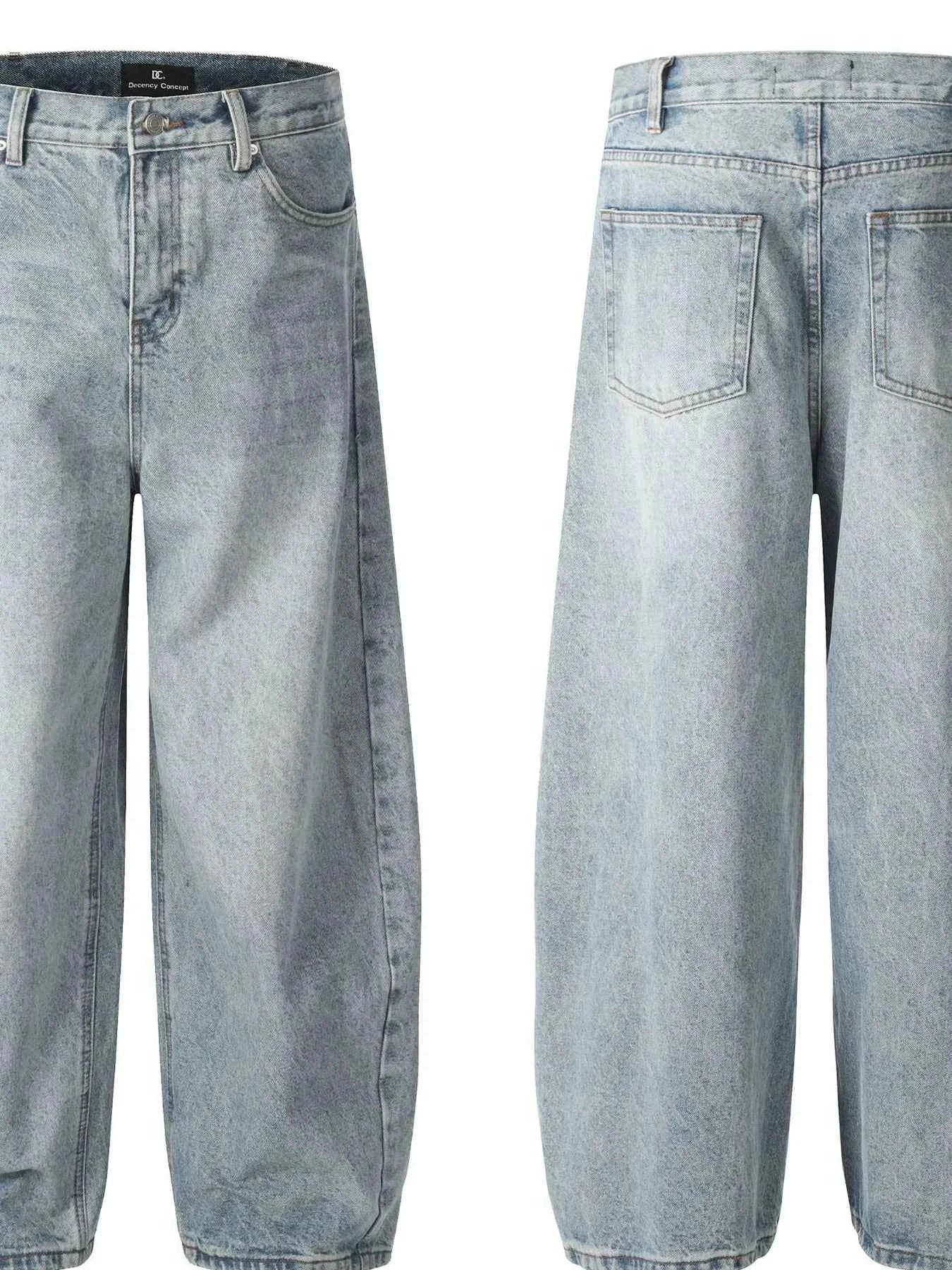 Men's Washed Relaxed Fit Baggy Jeans