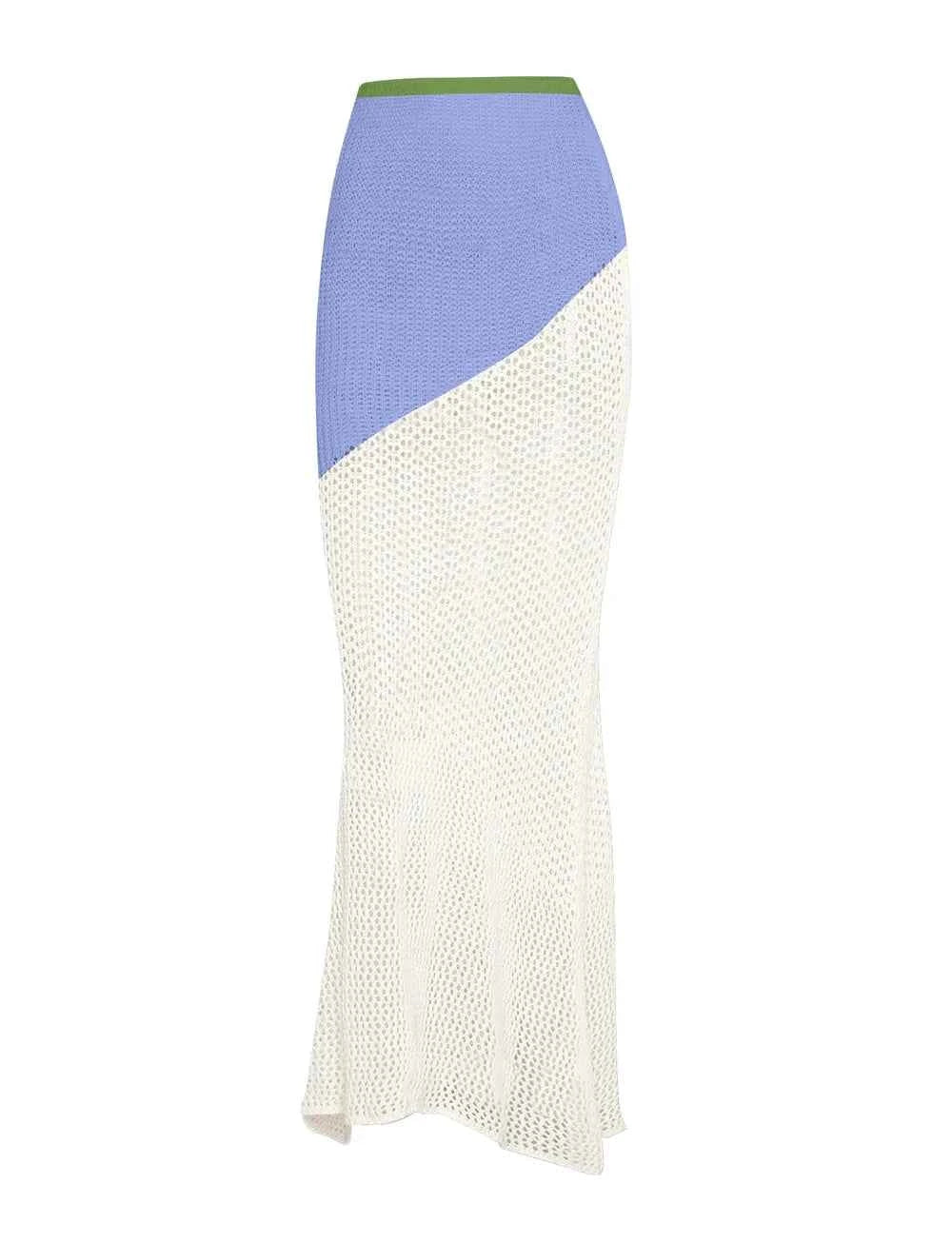 Tied Long Sleeve Cover Up Set with Skirt