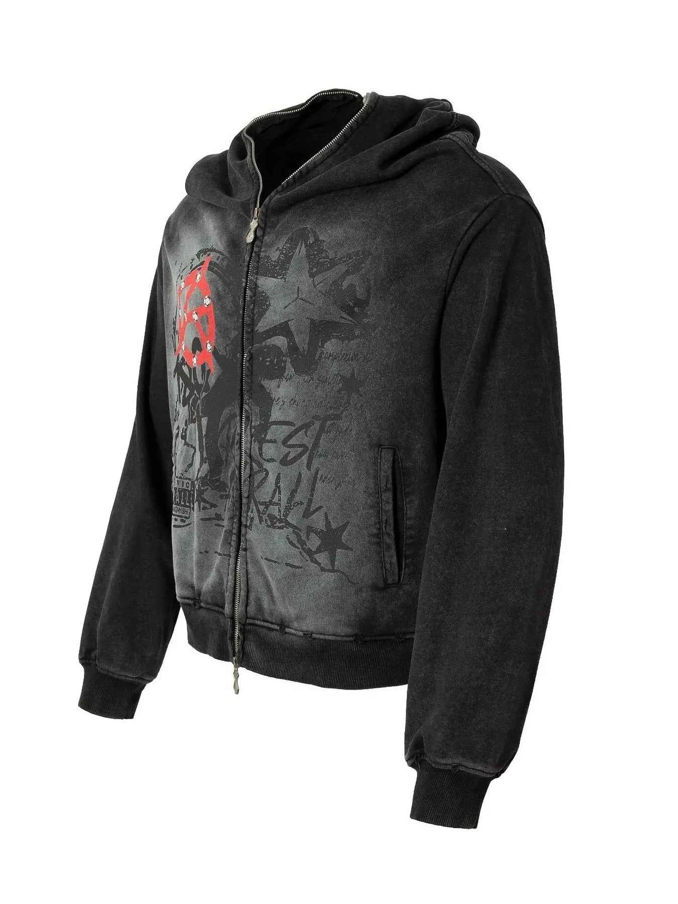 Men's Zip-Up Hoodie Long Sleeve Fashion