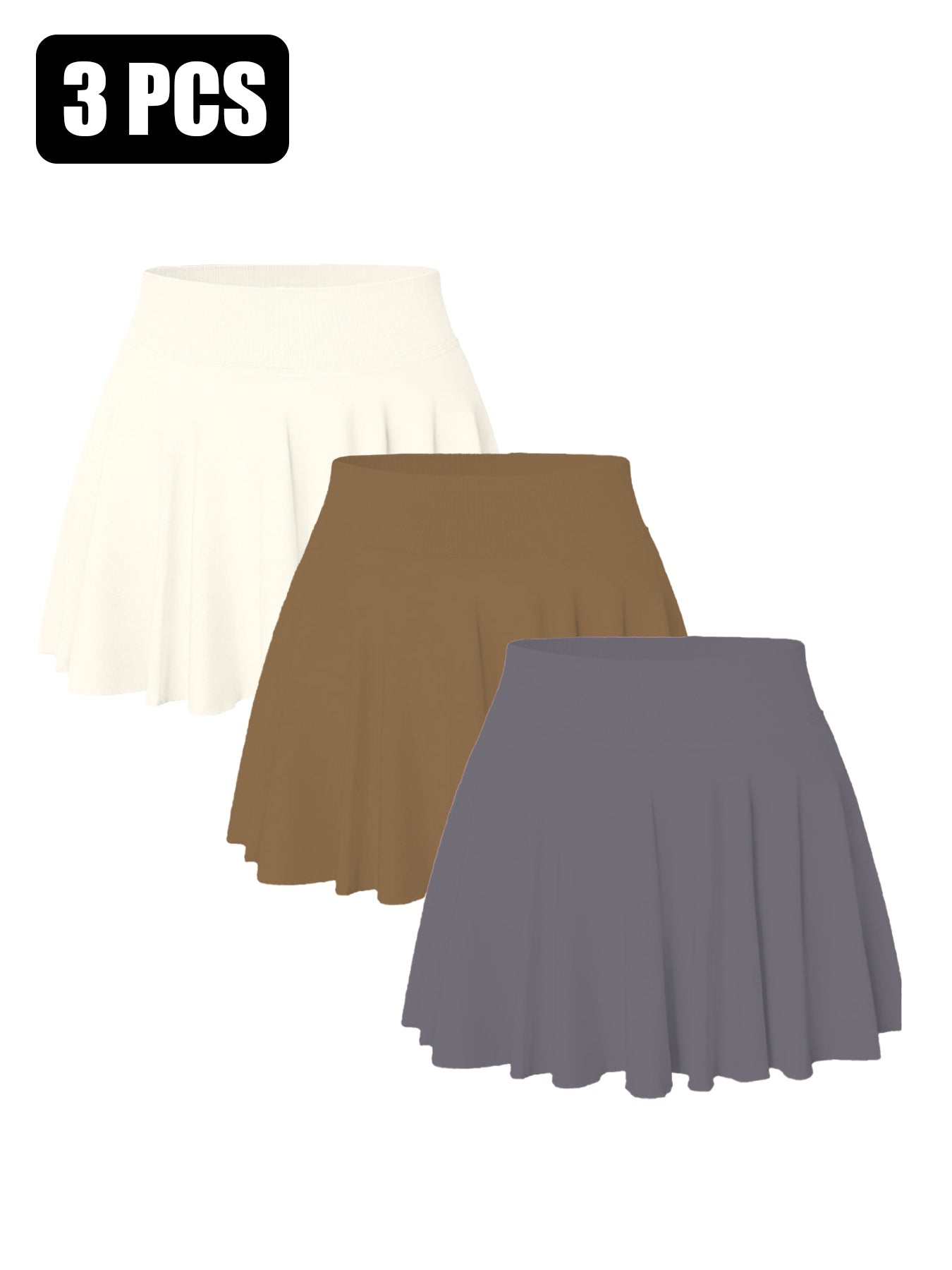 Paquete de 3 shorts/faldas de tenis sin costuras (mujer) Se envía desde EE. UU. | Pago seguro | Unidades limitadas