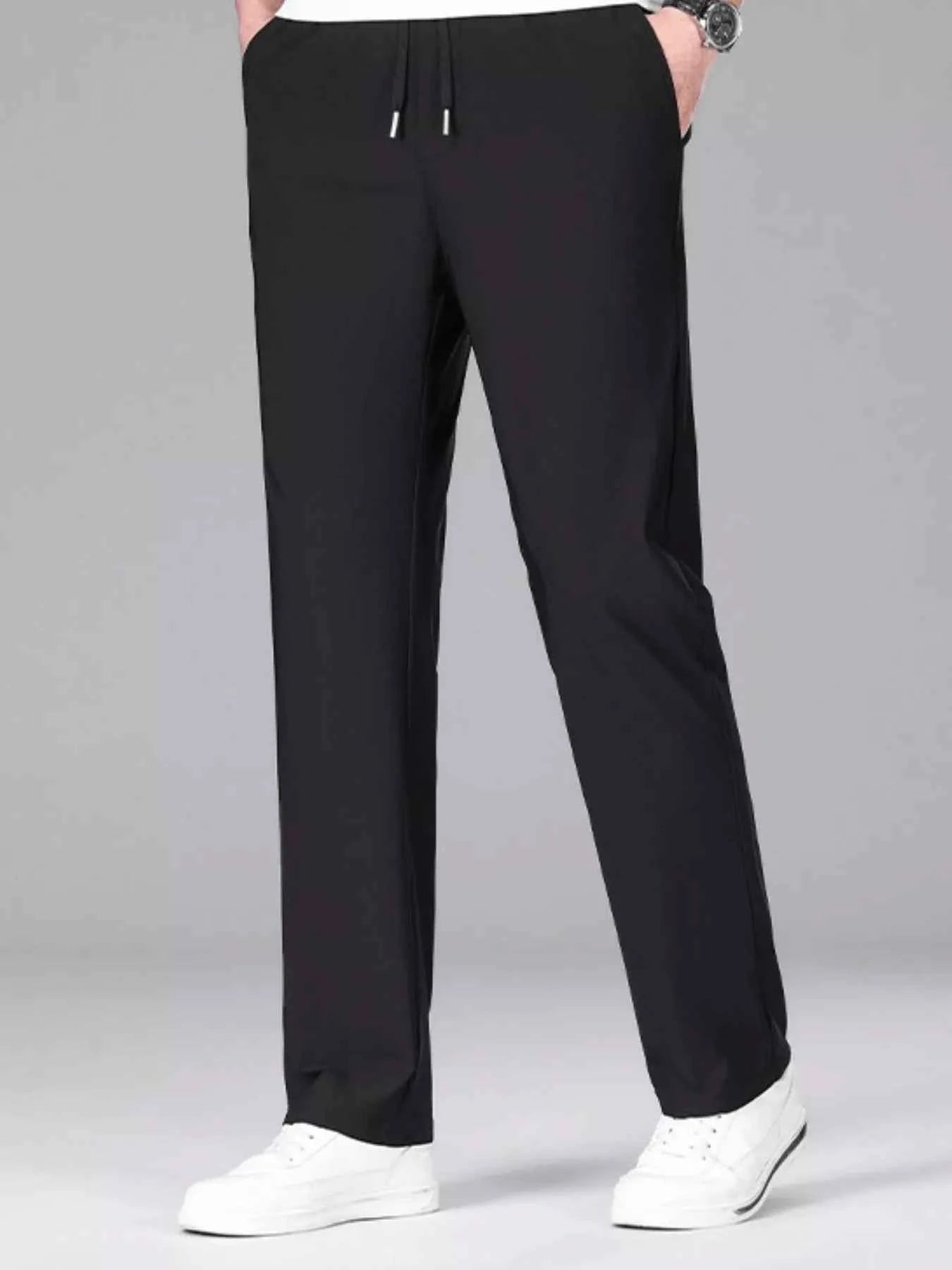 Men's Plus Size Lightweight Drawstring Casual Pants