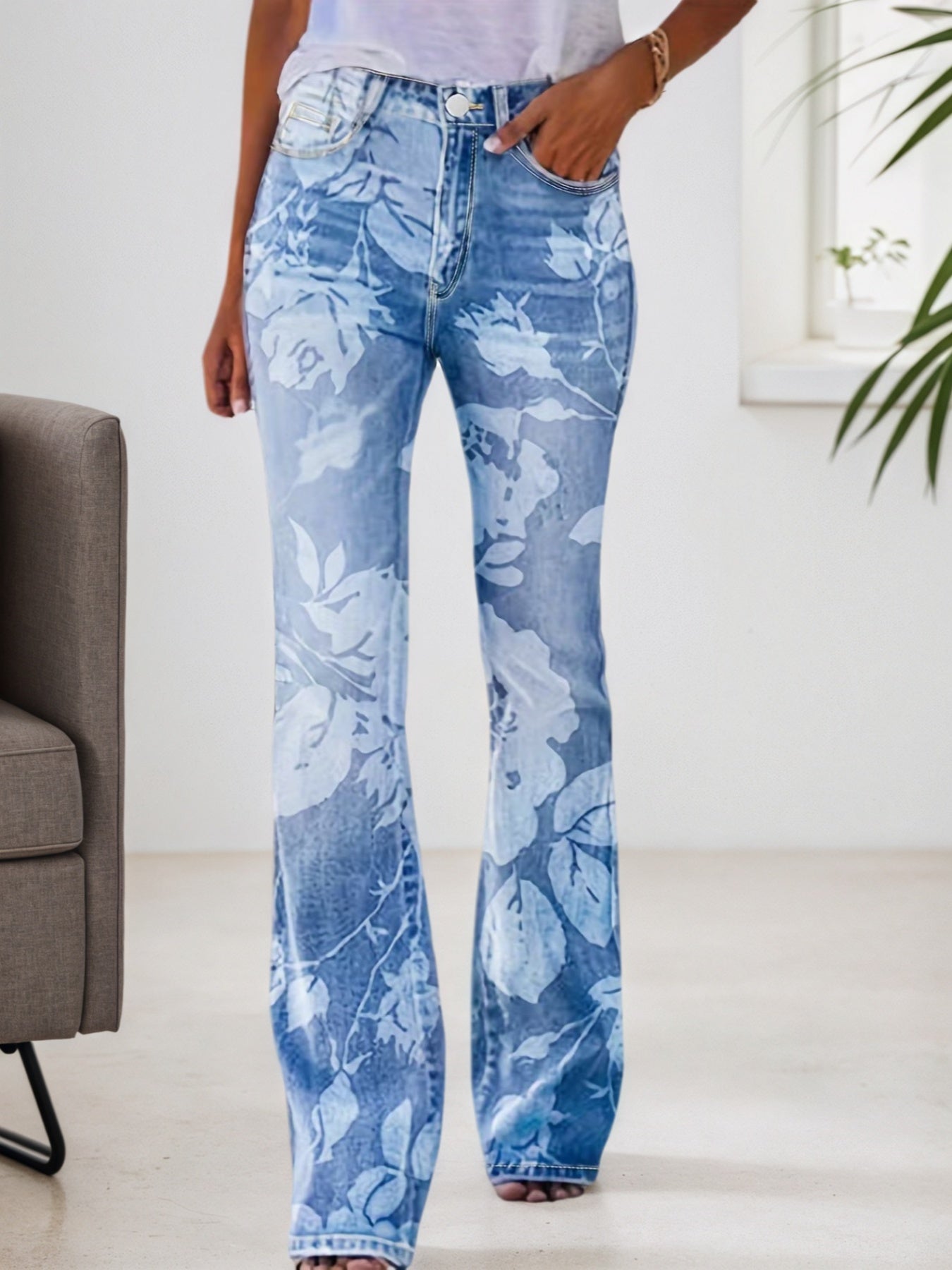 Pantalones vaqueros estampados de otoño-invierno 2025 para mujer, pantalones vaqueros de mujer, vaqueros esenciales para otoño-invierno, vaqueros cálidos, vaqueros de cuatro estaciones para mujer, vaqueros estampados