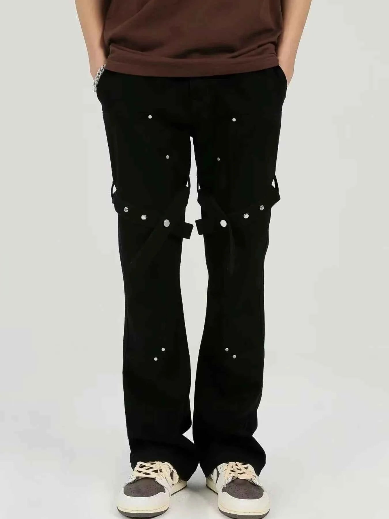 Men's Plus Size Studded Cargo Pants