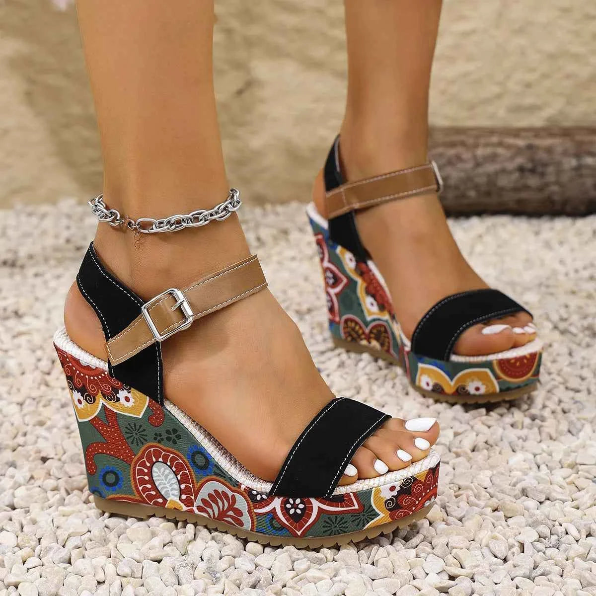 Open Toe Wedge Sandals