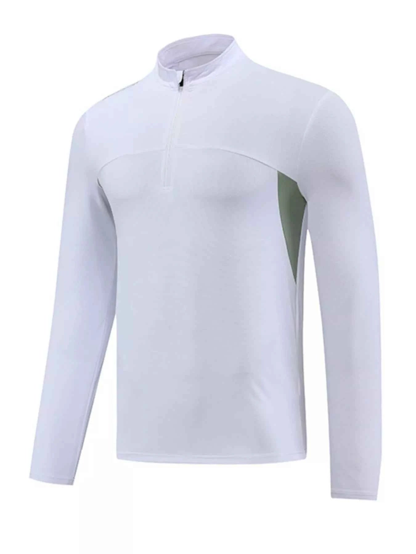 Men's Plus Size Long Sleeve Active T-Shirt with Zipper