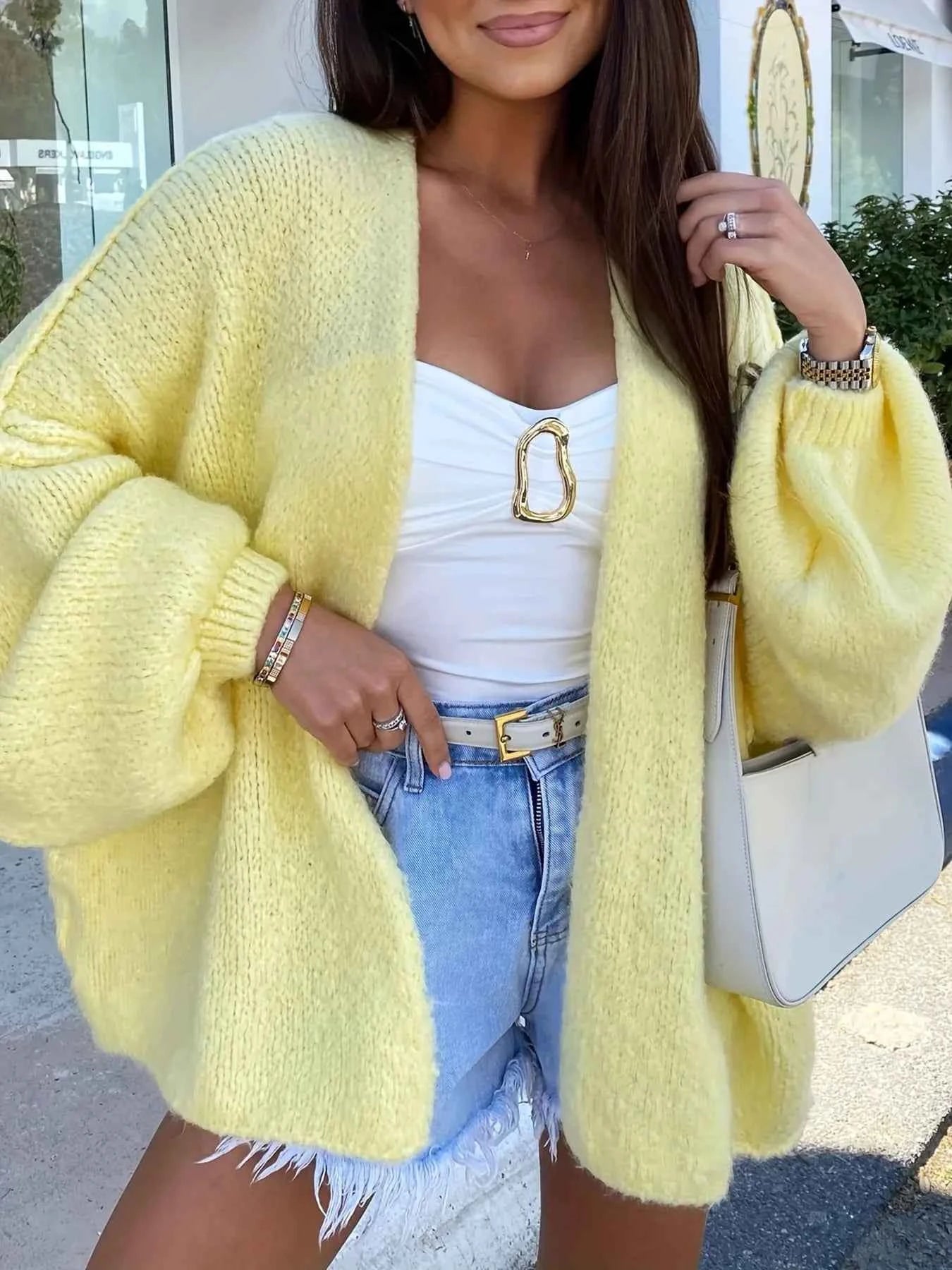 Open Front Long Sleeve Cardigan for Stylish Layering