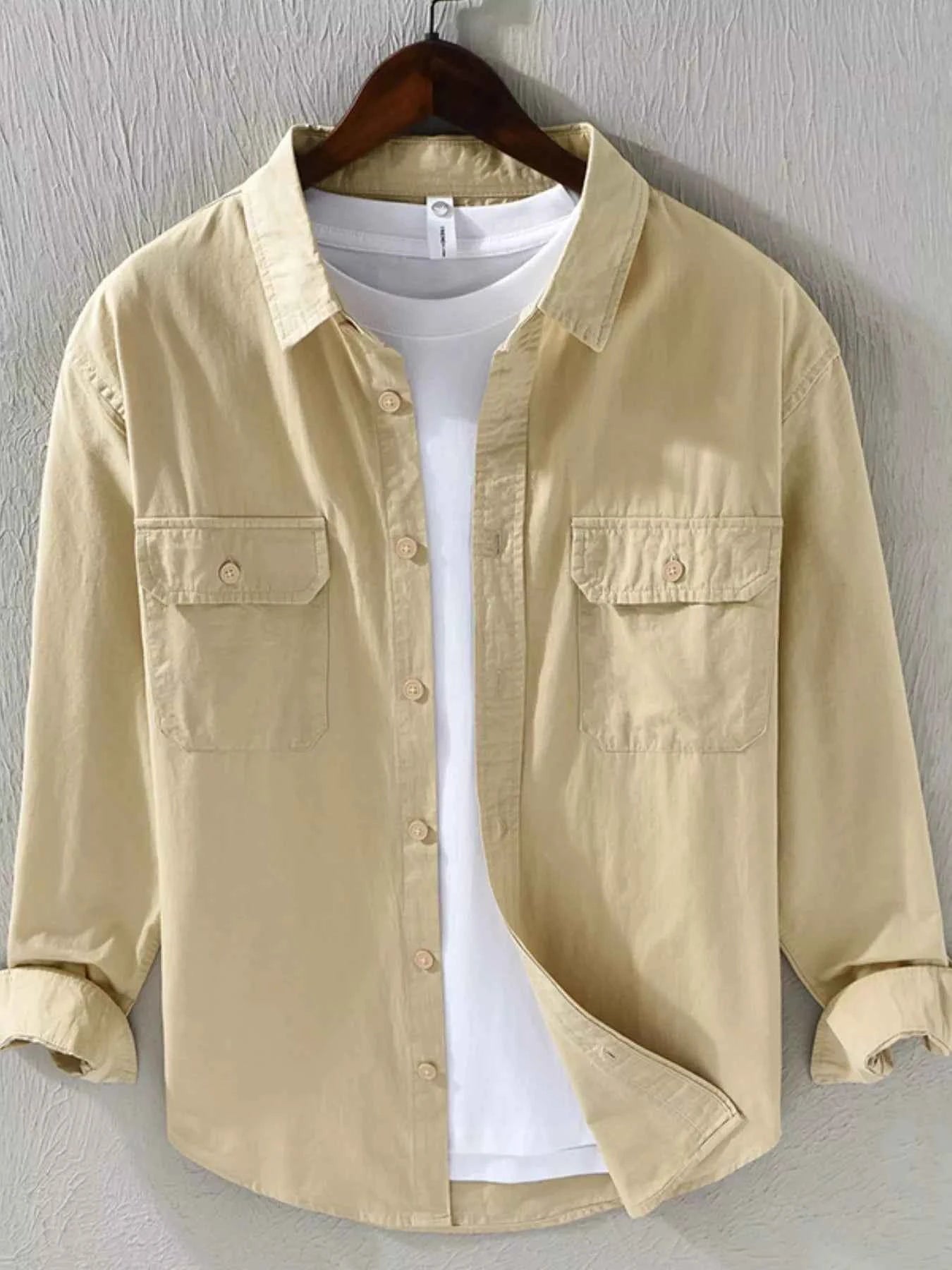 Men's Plus Size Casual Button Up Shirt