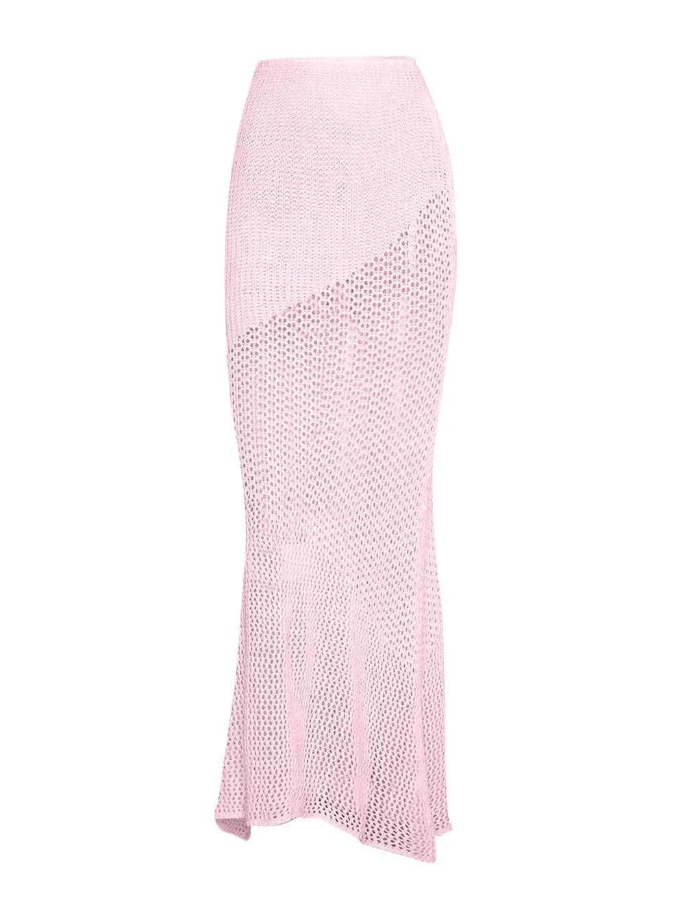 Tied Long Sleeve Cover Up Set with Skirt