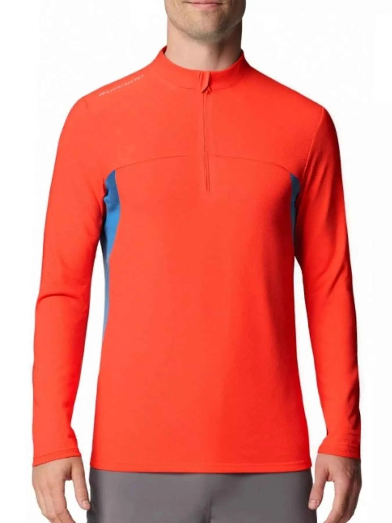 Men's Plus Size Long Sleeve Active T-Shirt with Zipper