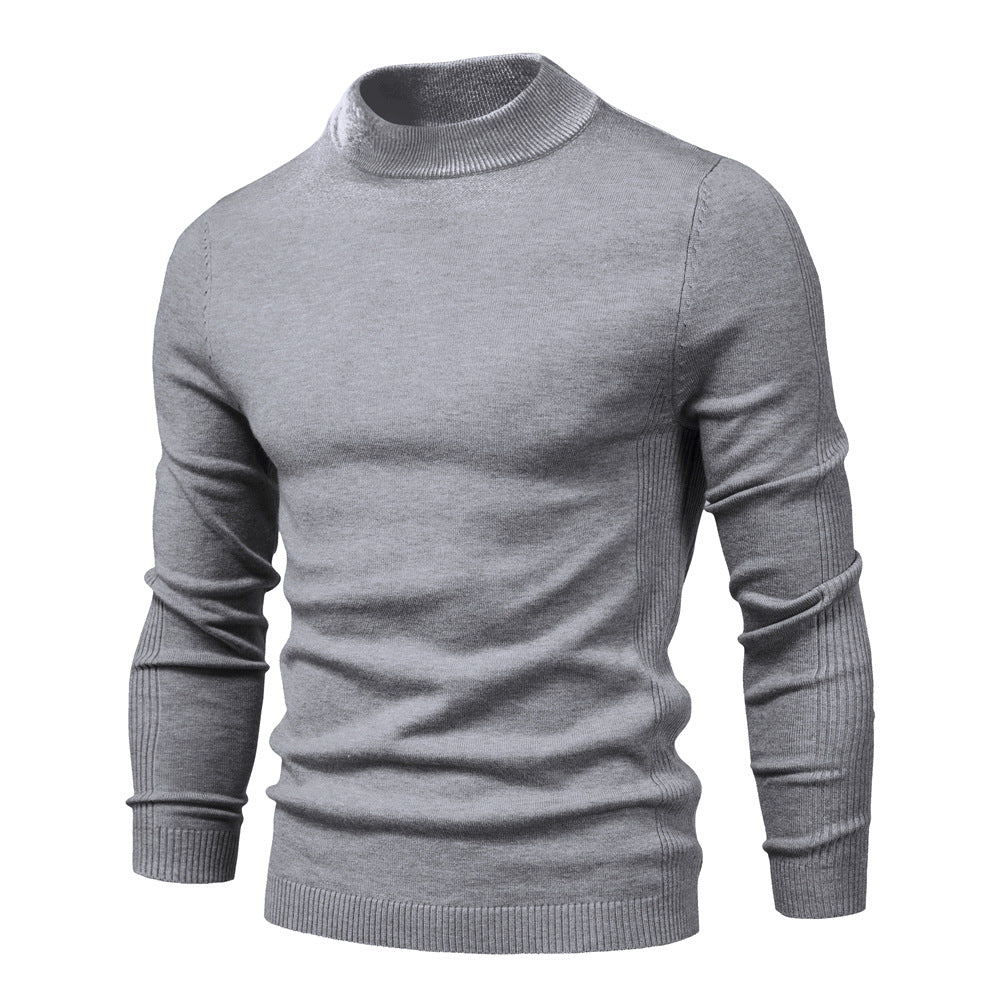 Suéter Multicolor de Hombre con Cuello Medio y Corte Ajustado