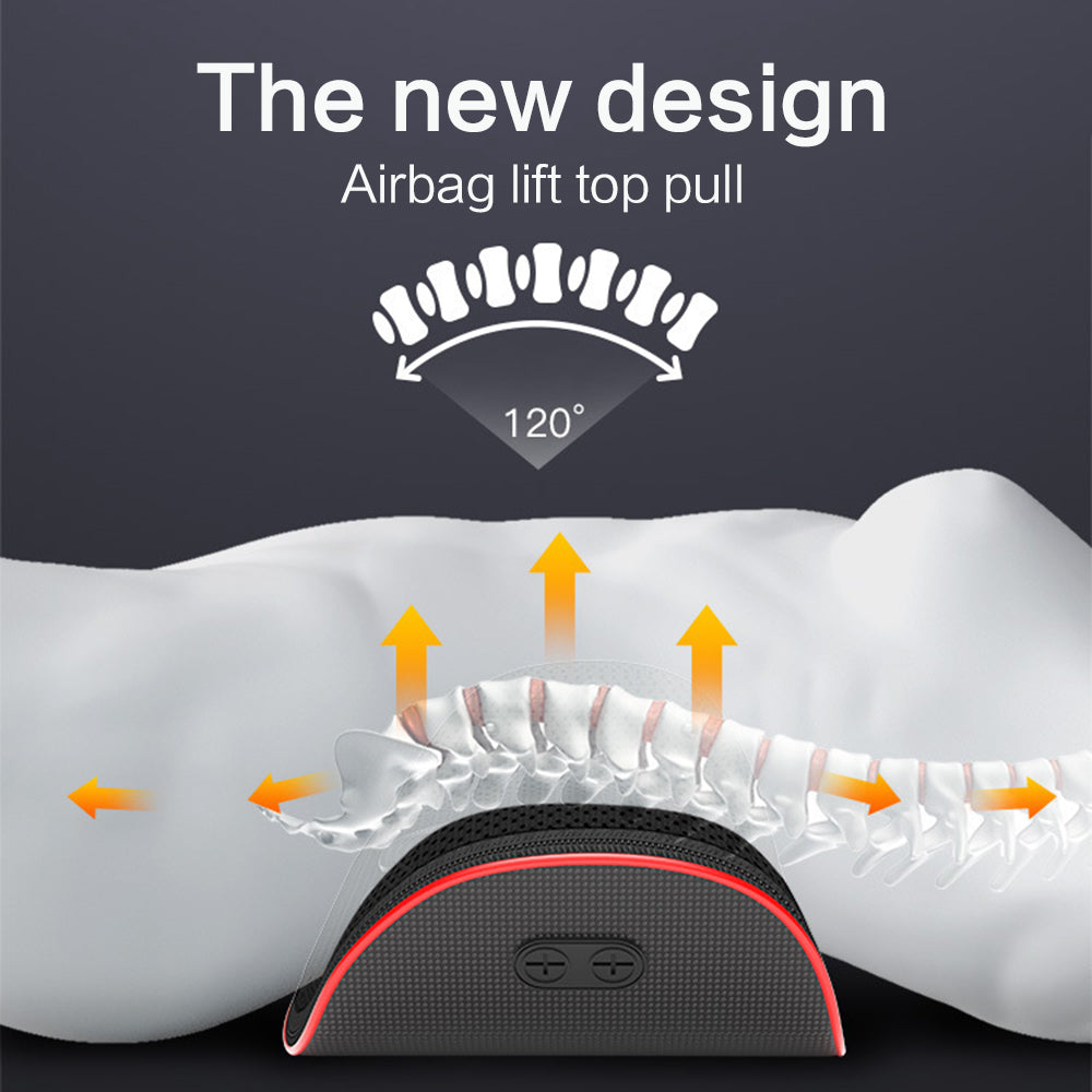 Dispositivo de tracción lumbar eléctrico de relajación, masajeador vibratorio de espalda y cintura, soporte para la columna lumbar, alivia la fatiga de la cintura