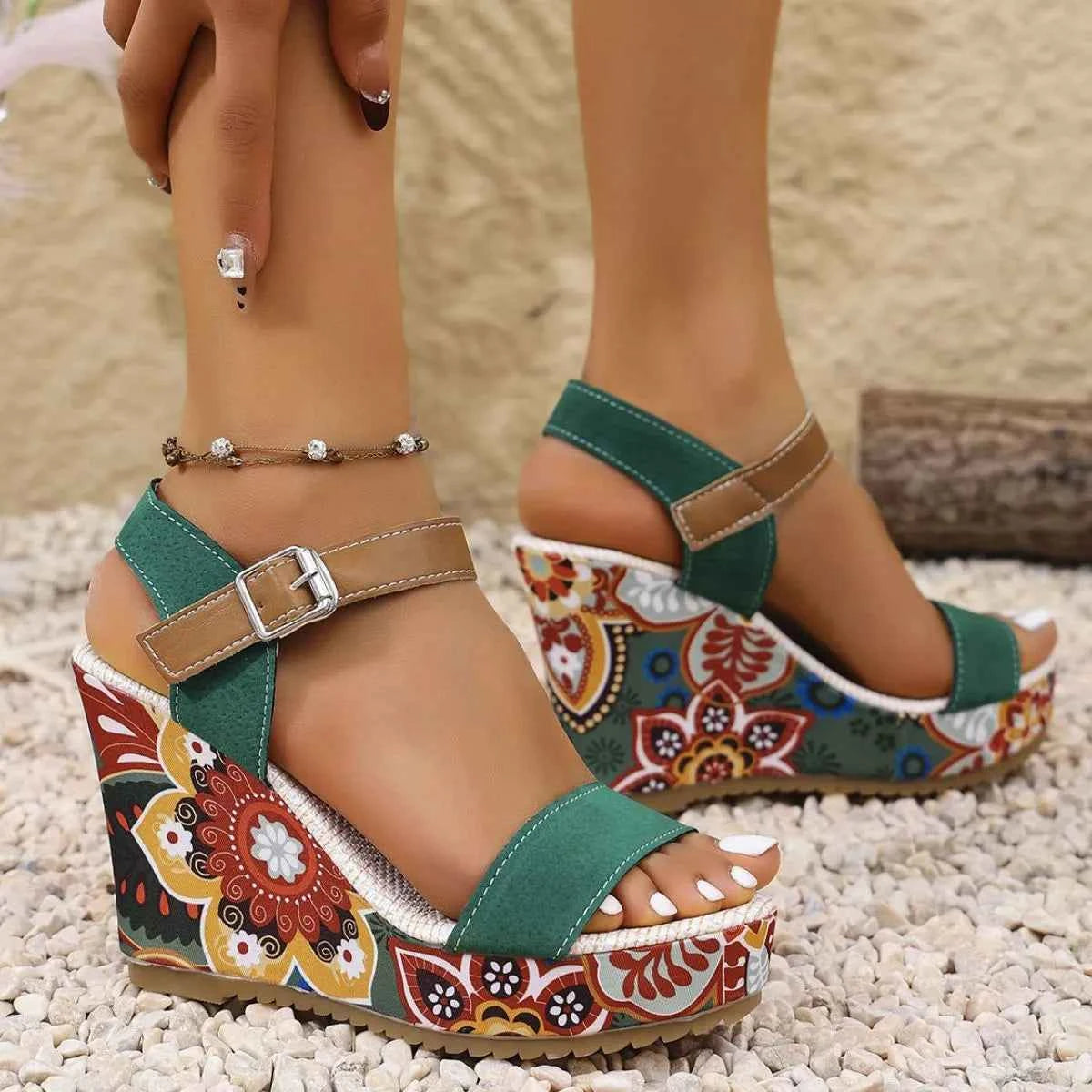Open Toe Wedge Sandals