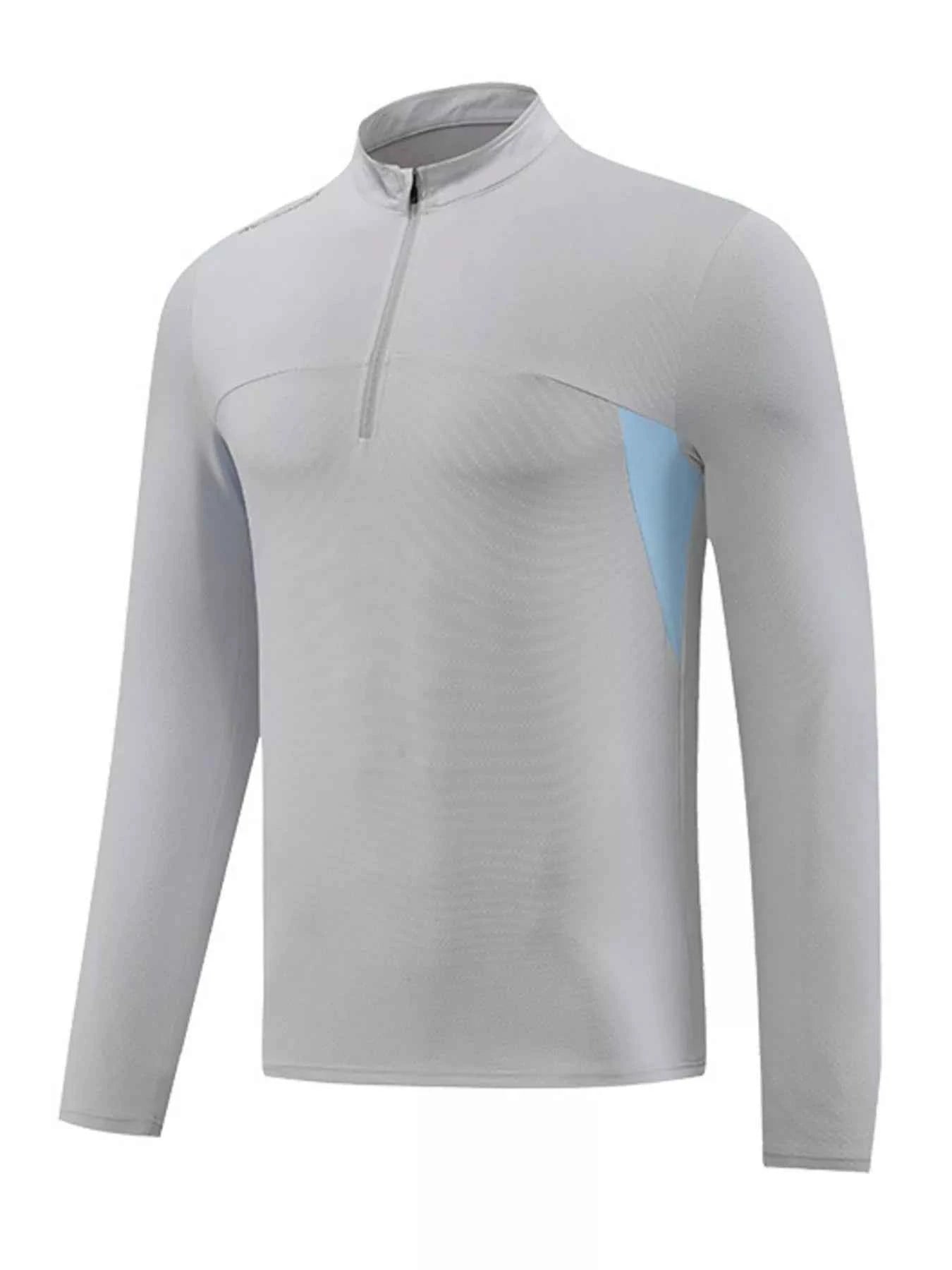 Men's Plus Size Long Sleeve Active T-Shirt with Zipper