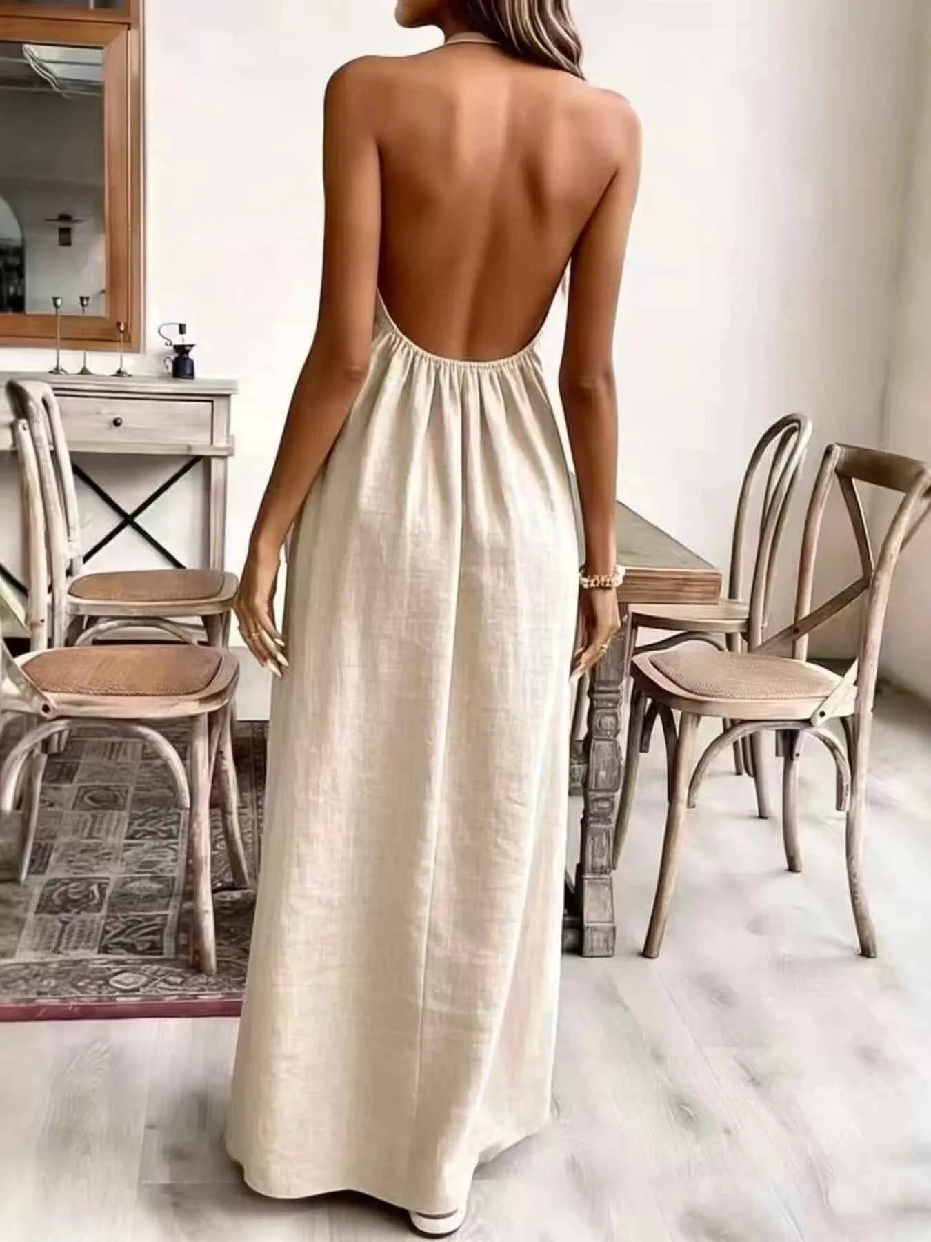 Halter Neck Maxi Dress