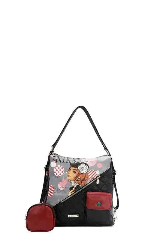 Nicole Lee USA Backpack Bag - Convertible Adjustable Strap for Versatile Style