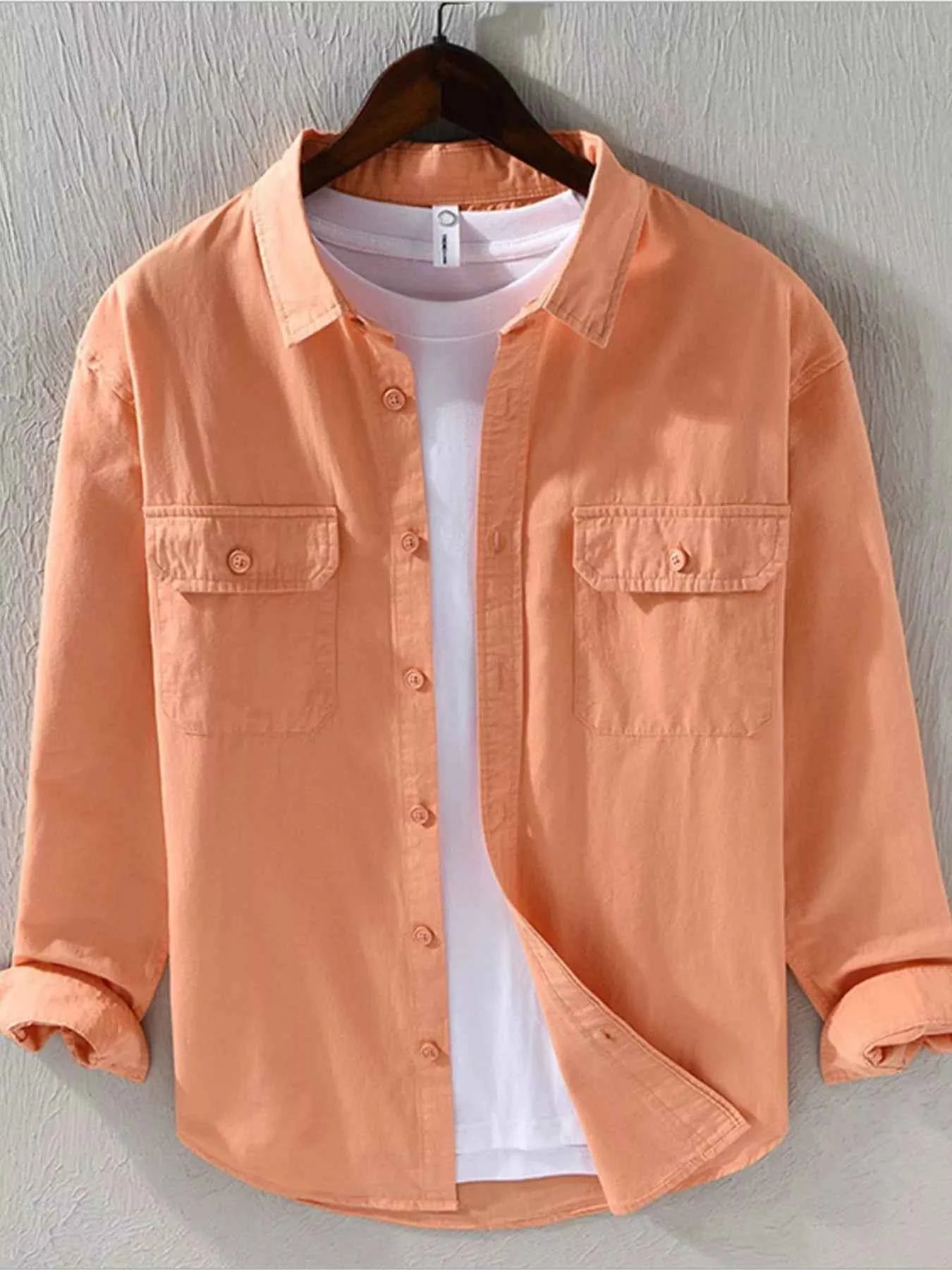Men's Plus Size Casual Button Up Shirt