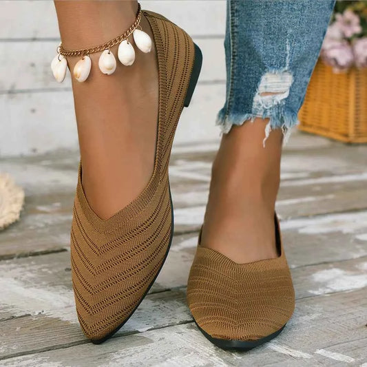 Mesh Point Toe Slip-Ons for Stylish Comfort and Versatility