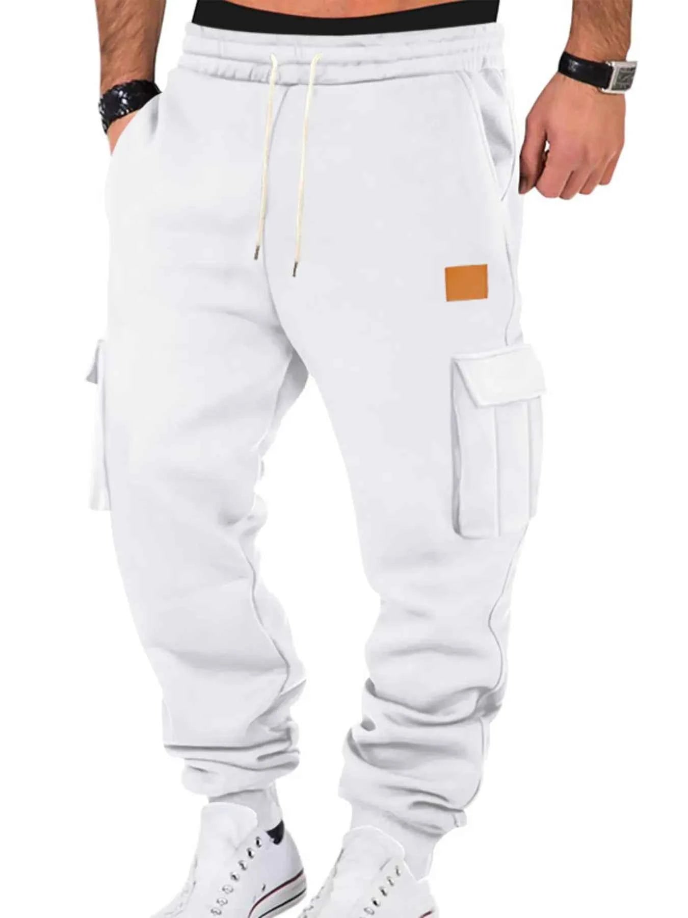 Men's Plus Size Cargo Jogger Pants with Full Size Drawstring