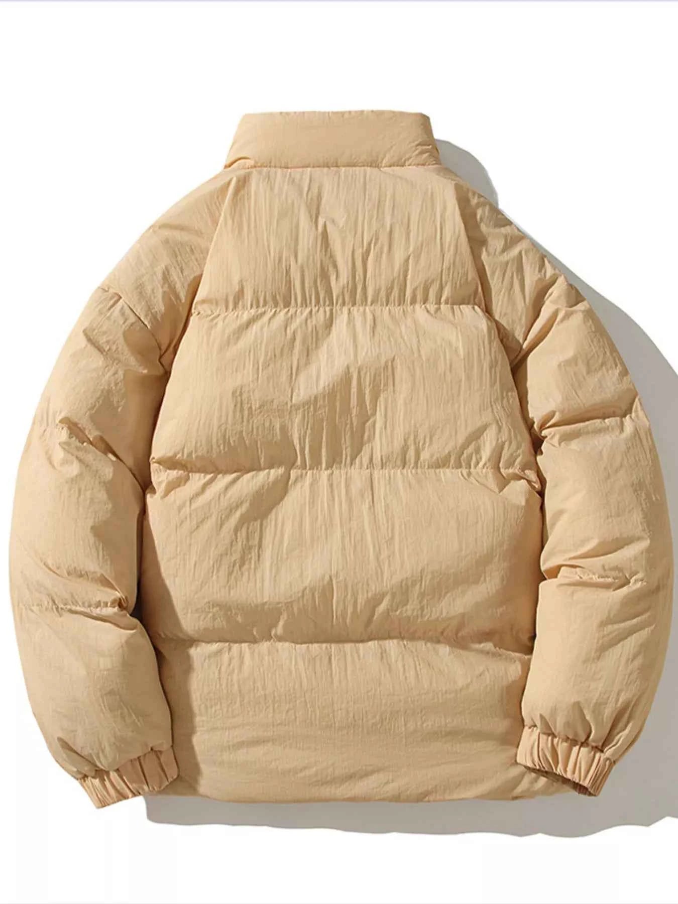 Men's Full Size Zip Up Fleece Puffer Jacket Plus Size