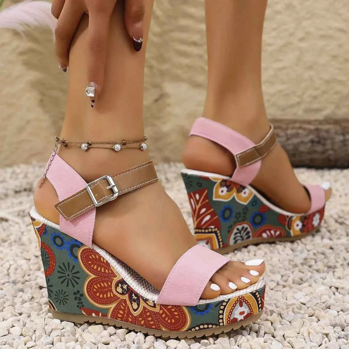 Open Toe Wedge Sandals