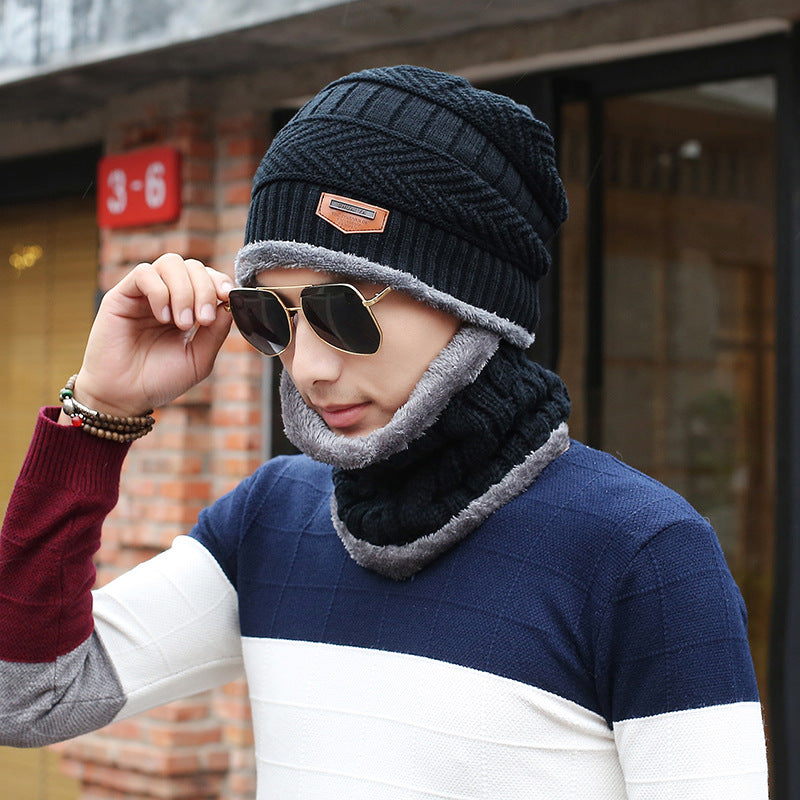 Gorro de lana tejido casual cálido para hombre