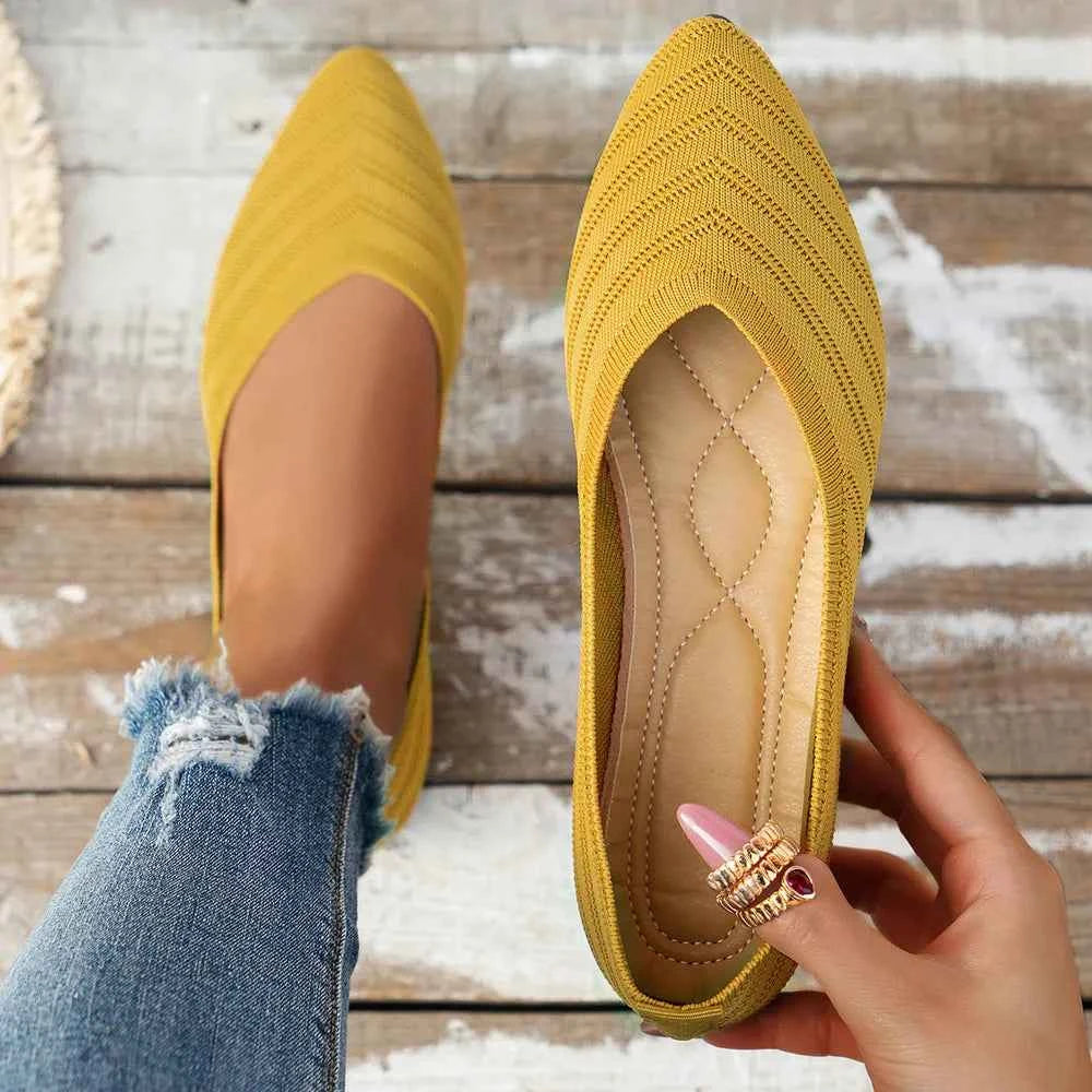 Mesh Point Toe Slip-Ons for Stylish Comfort and Versatility