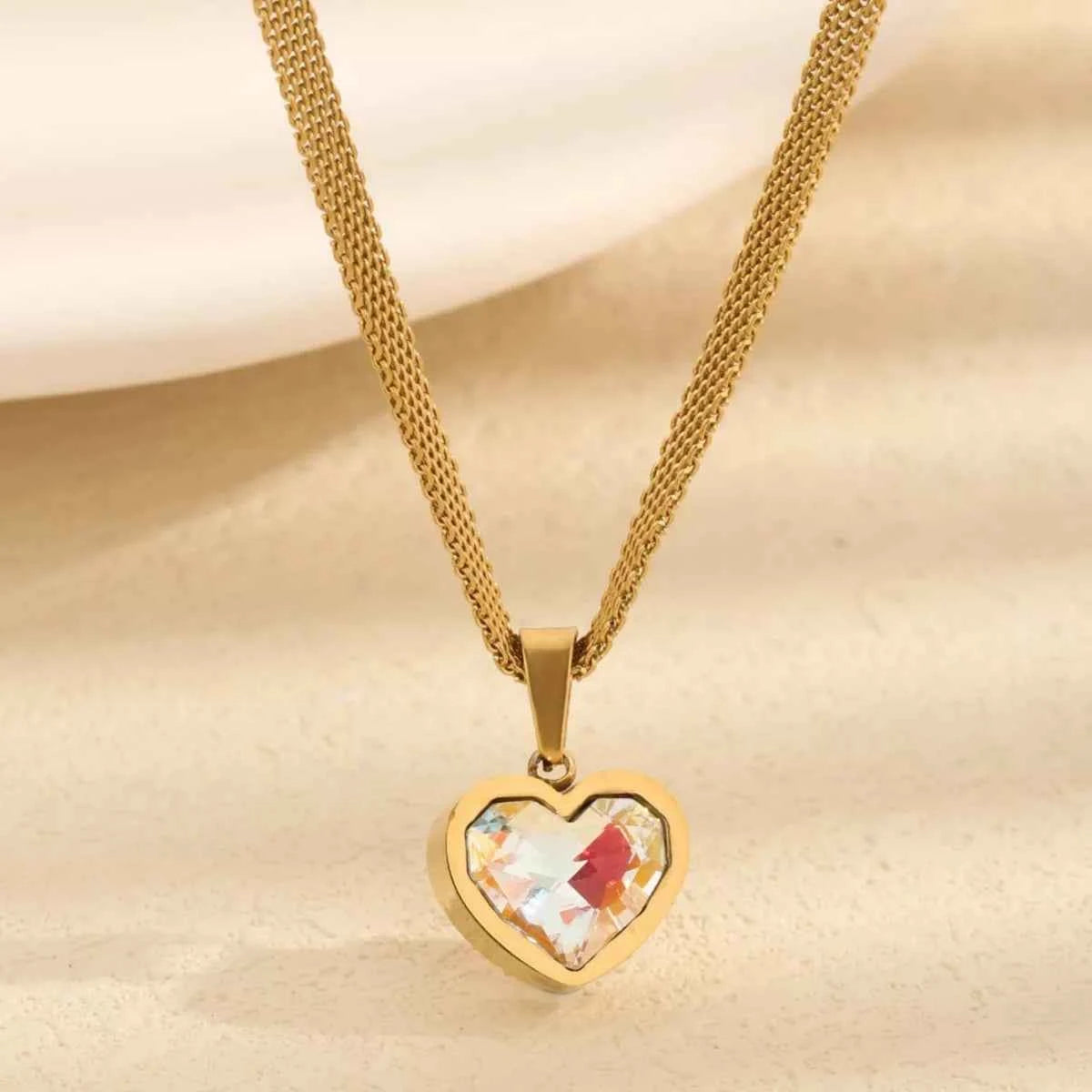 18K Gold-Plated Heart Necklace